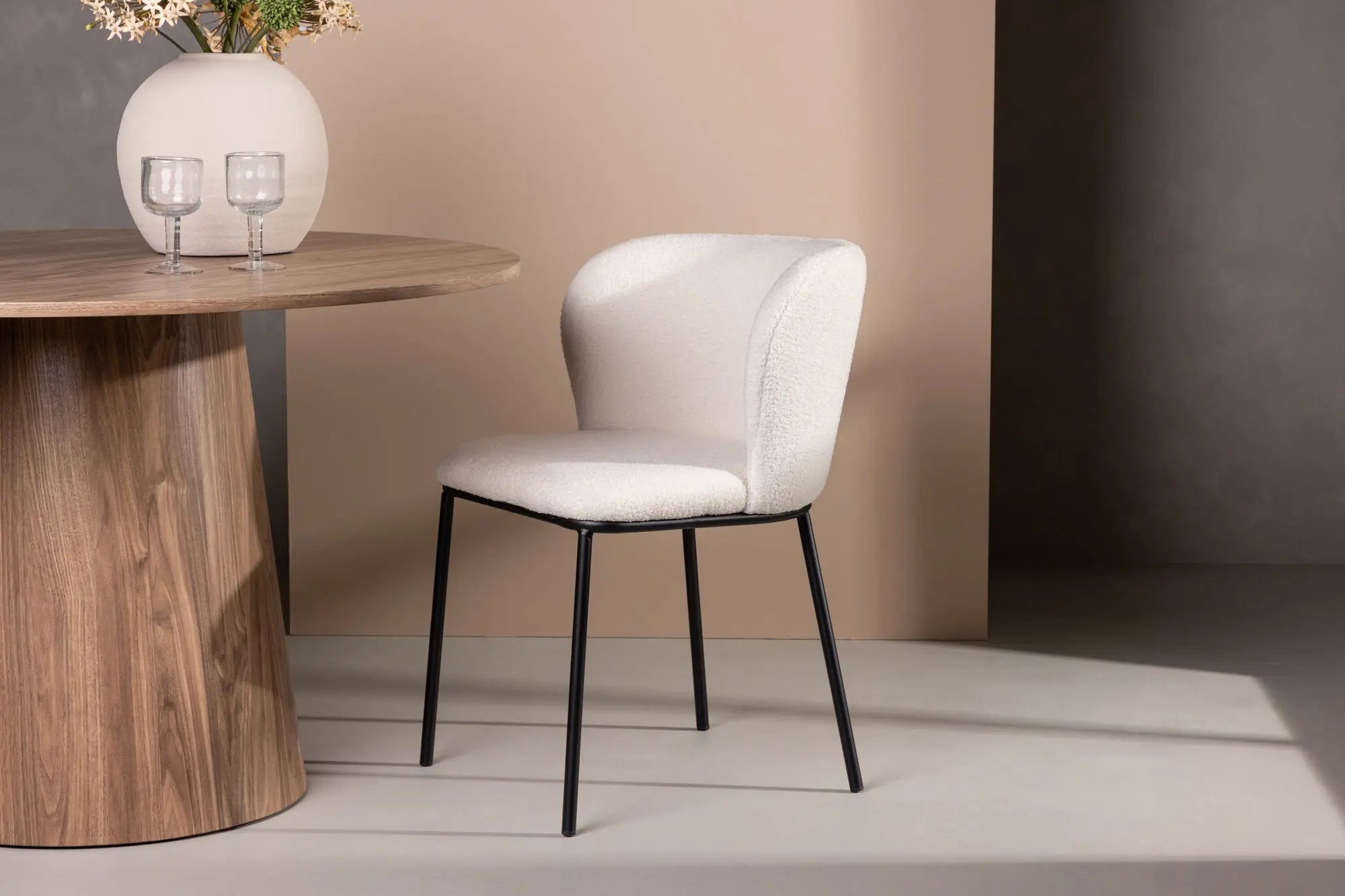 Lot de 2 chaises de salle à manger Edina - 56 x 55 x 76 - Acier