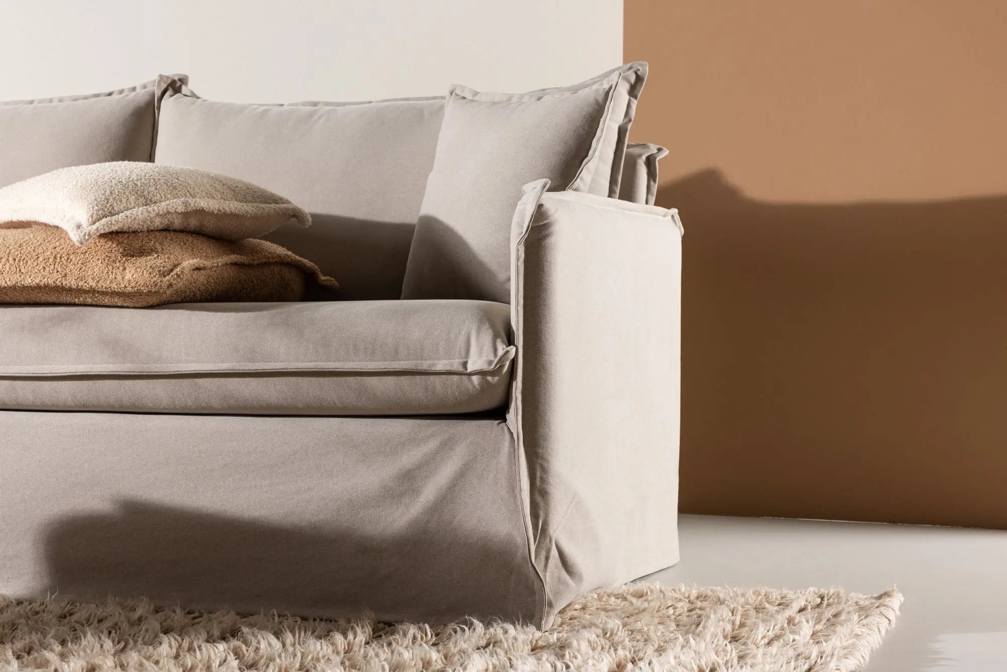 Canapé 3 places Nova - 200 x 94 - Polyester Lin