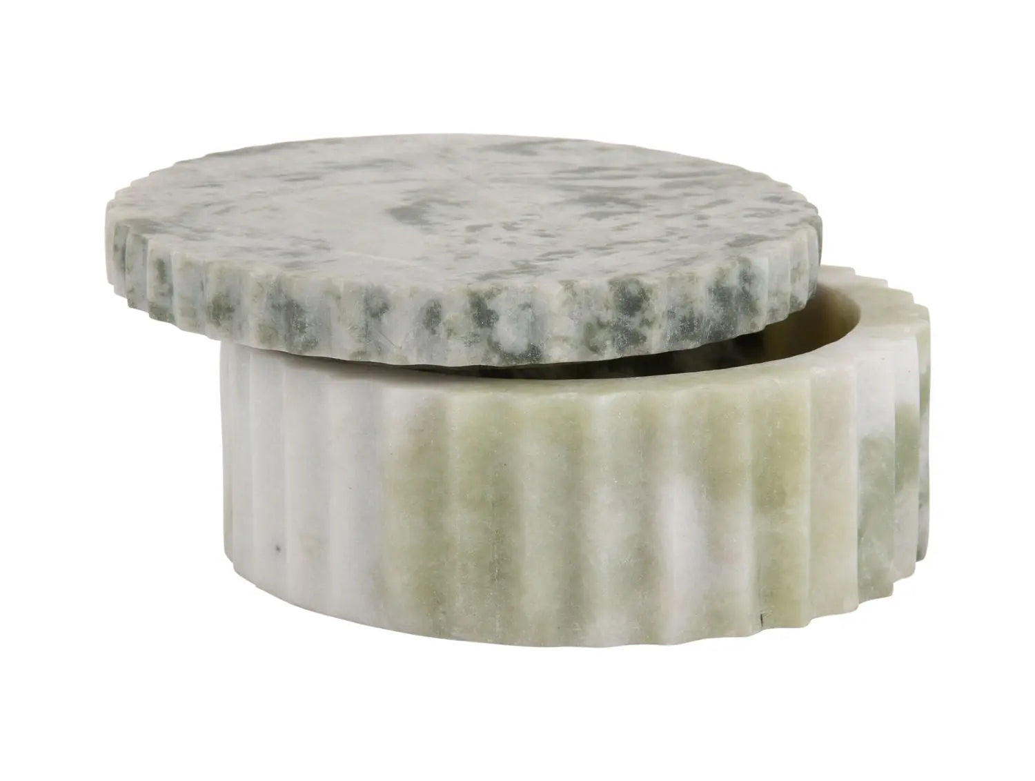 Bowl with lid marble himalayan green