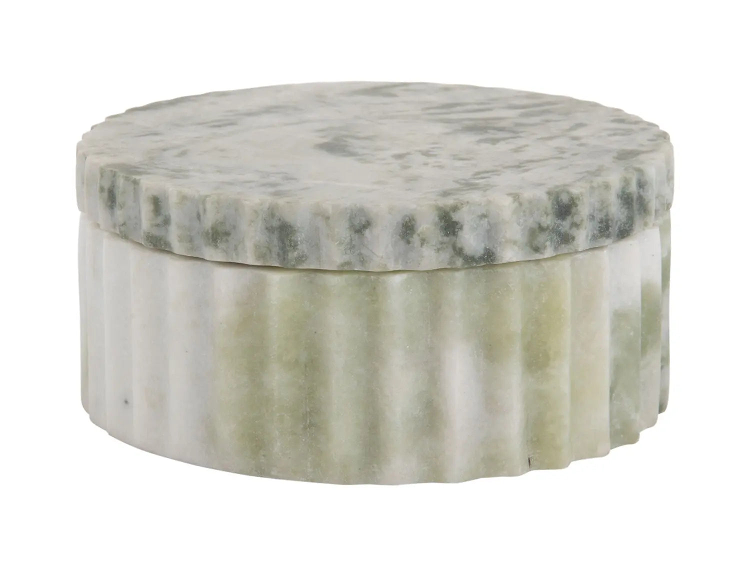 Bowl with lid marble himalayan green