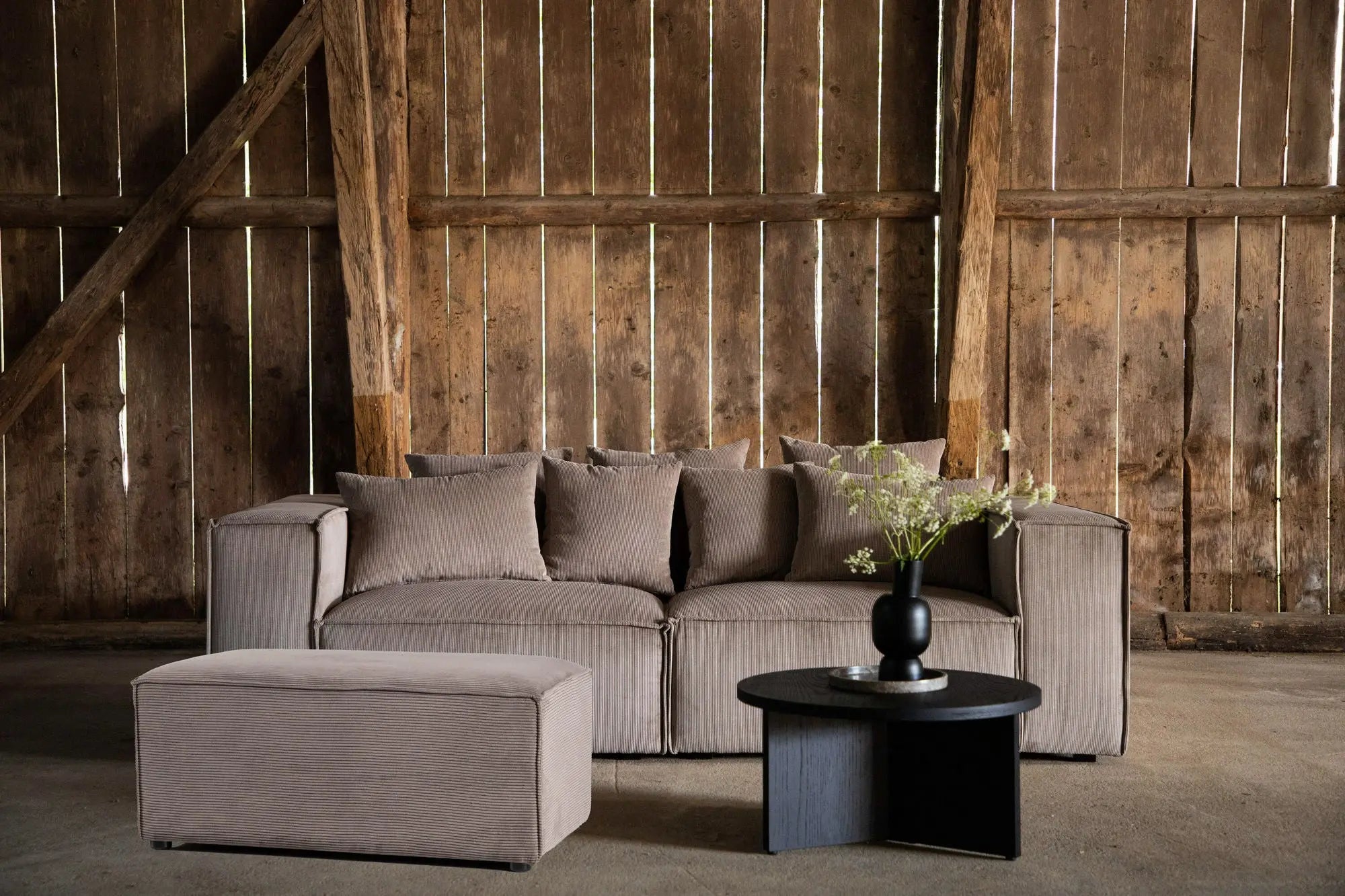 Pouf Gillholmen - 60X92X41 - Polyester velours côtelé
