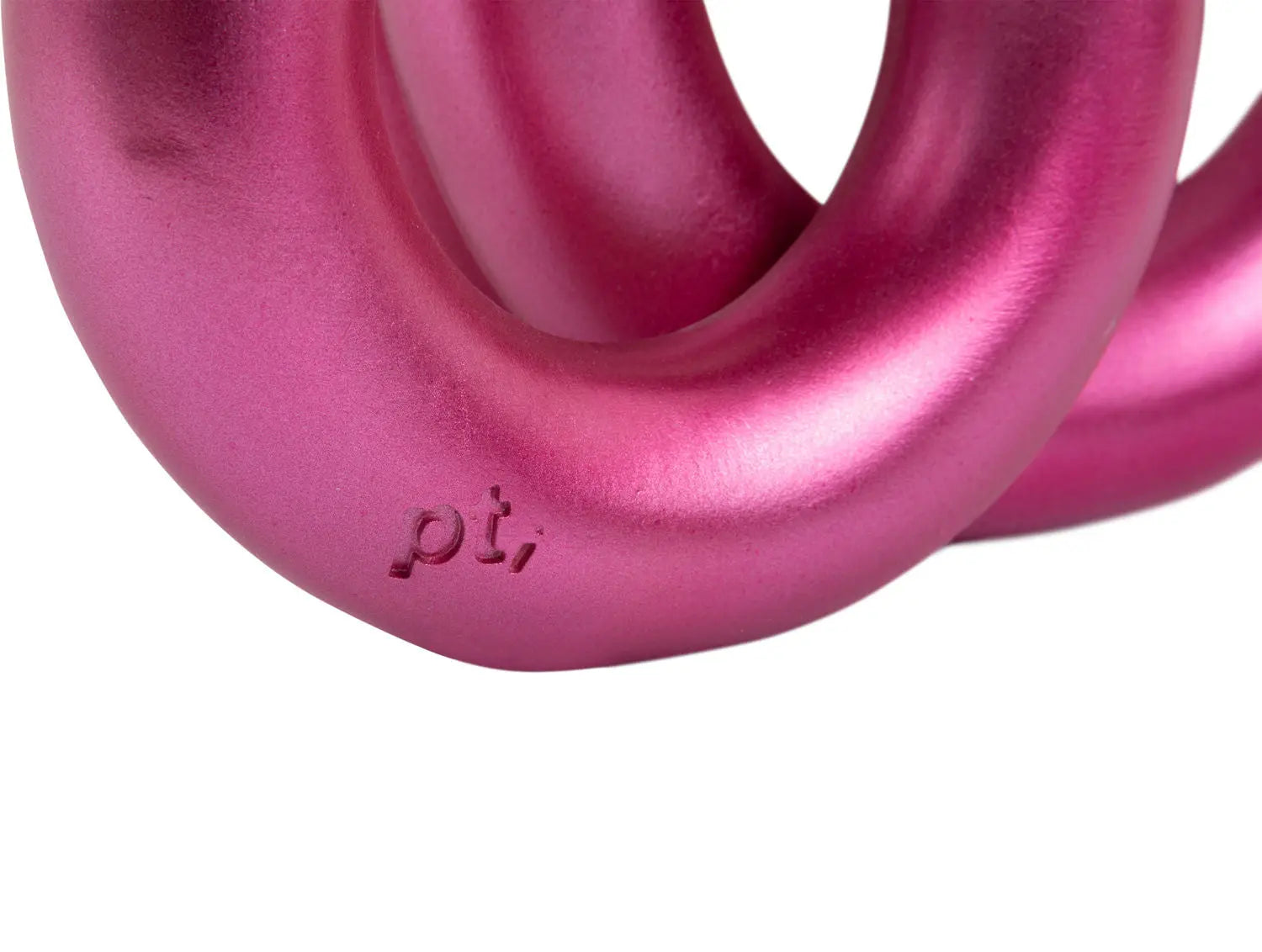 Candle holder Rings medium metallic dark pink