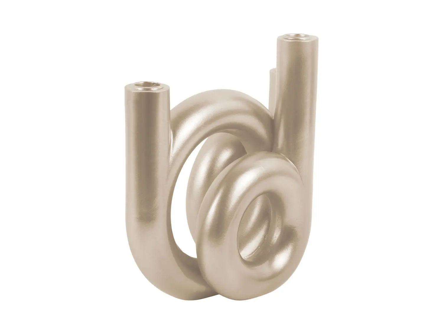 Candle holder Rings medium metallic gold