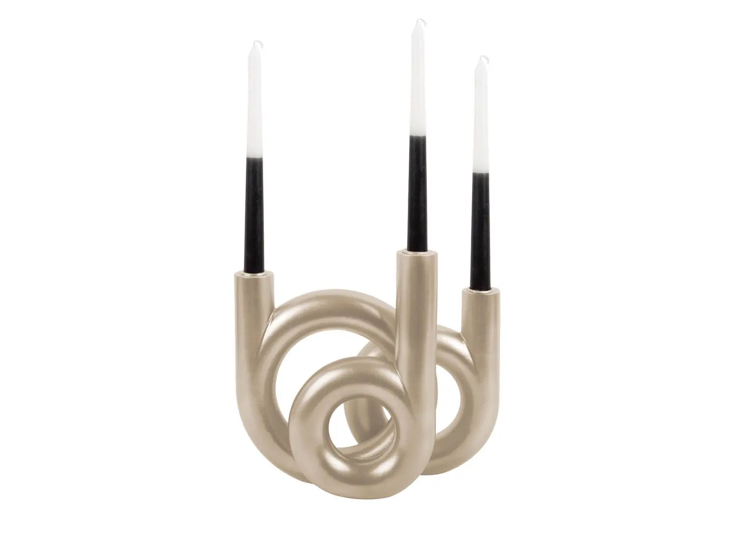 Candle holder Rings medium metallic gold