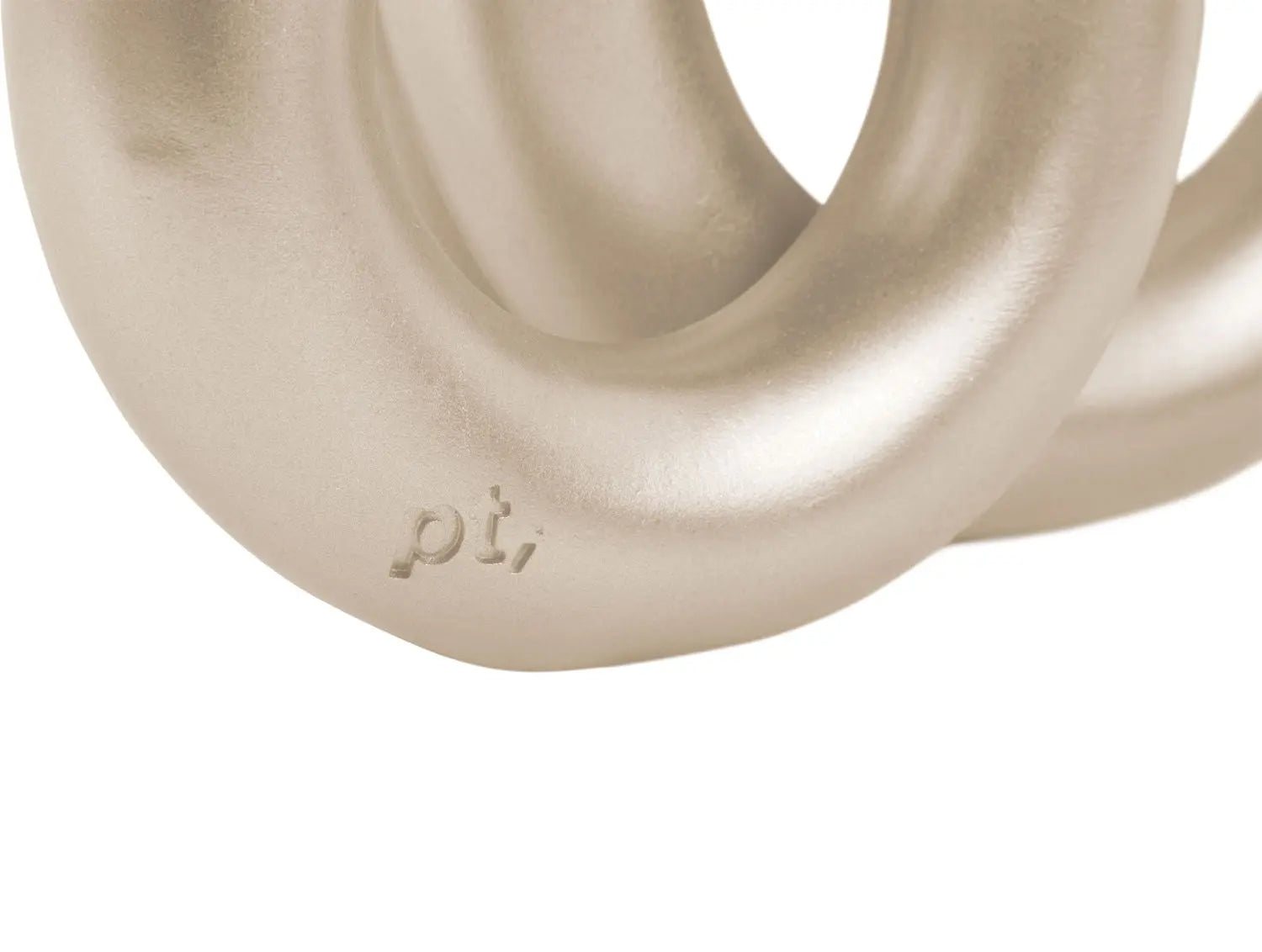 Candle holder Rings medium metallic gold