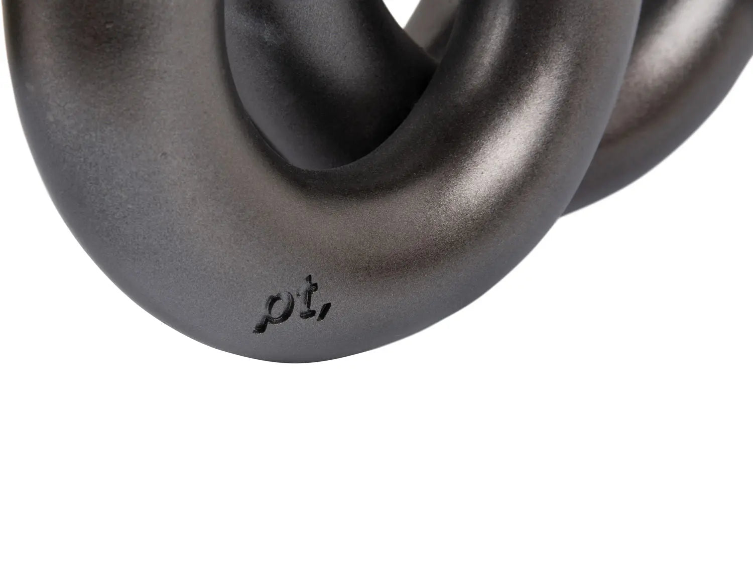 Candle holder Rings medium metallic dark grey