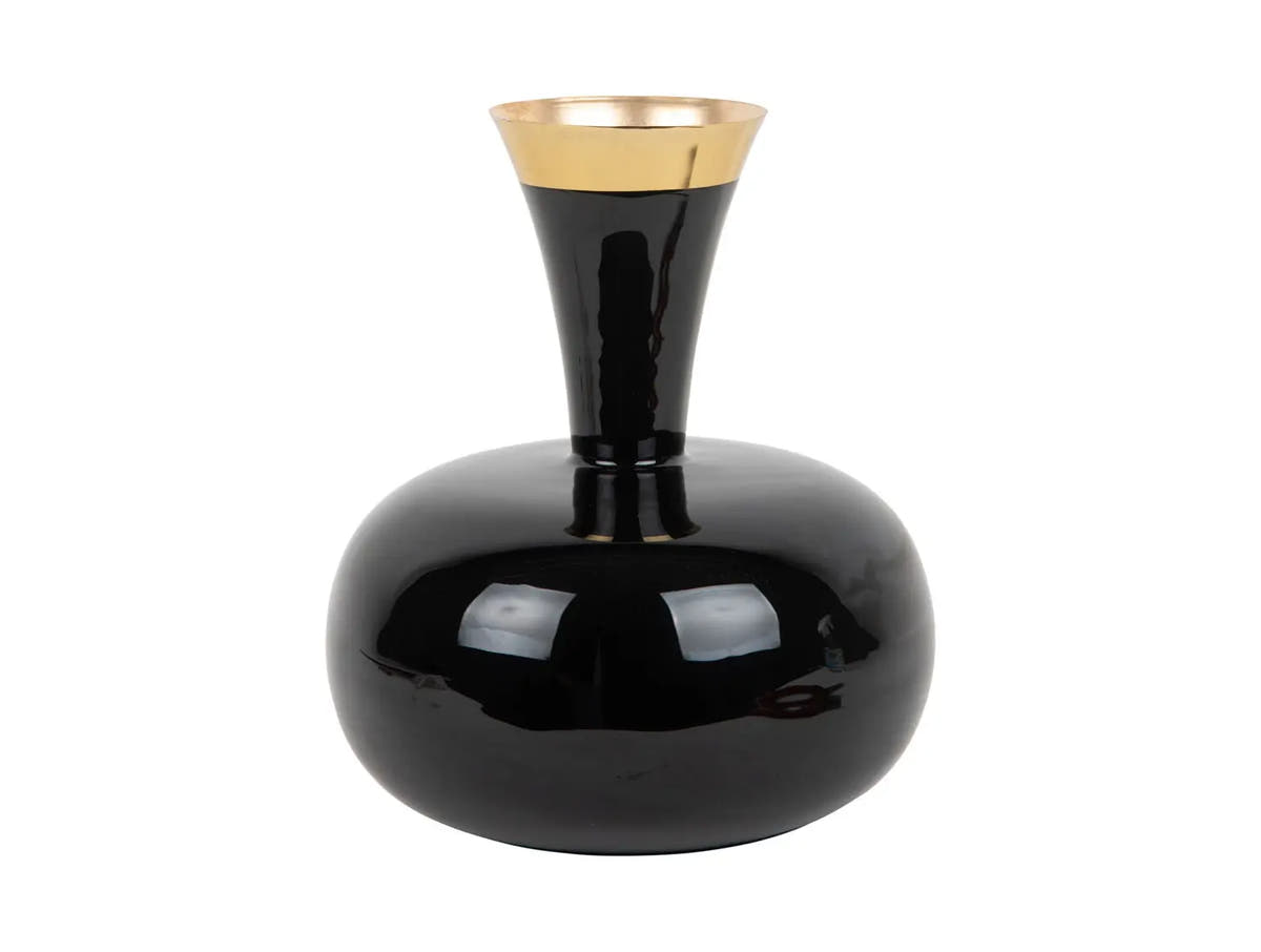 Vase Yara large enamel black
