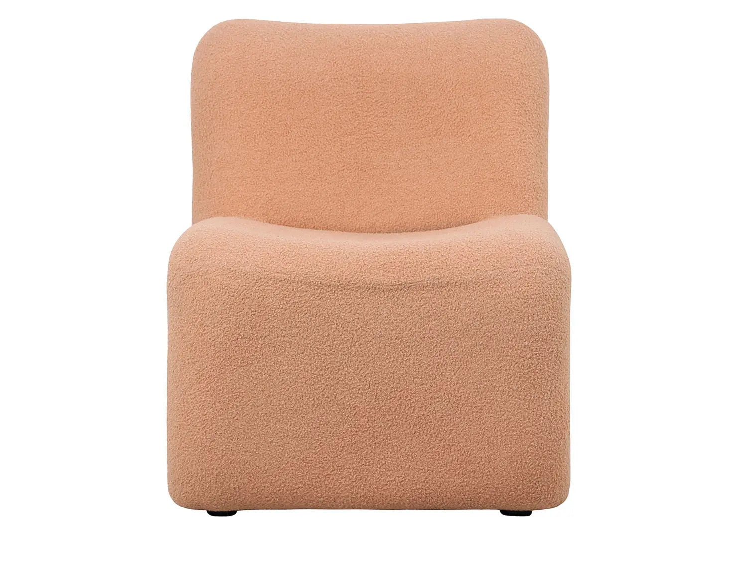 Chair Fuerza teddy curl sand brown - L 64 cm x H 44 cm x P 57