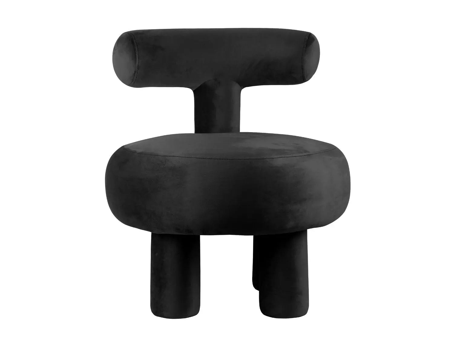 Chair Abrazo velvet black - L 58 cm x H 67