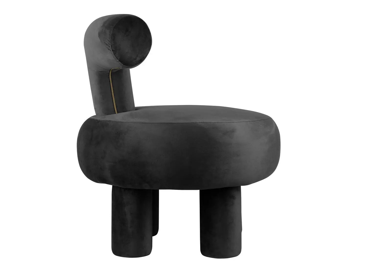 Chair Abrazo velvet black - L 58 cm x H 67