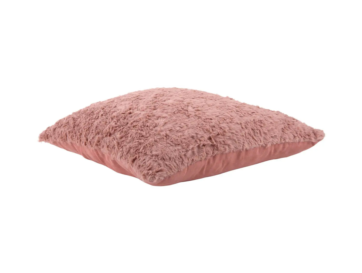 Cushion Tierno furry faded pink