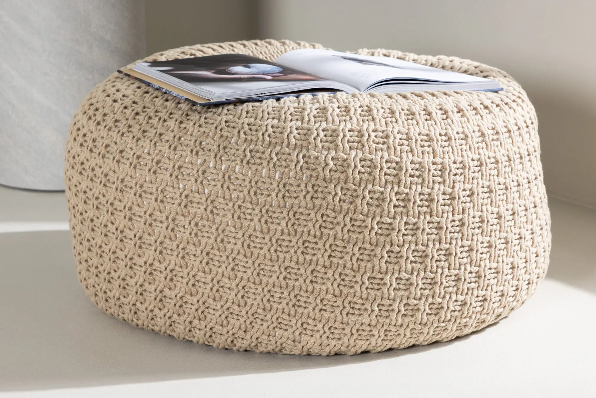 Pouf rond Sam - ø45 - Polyester