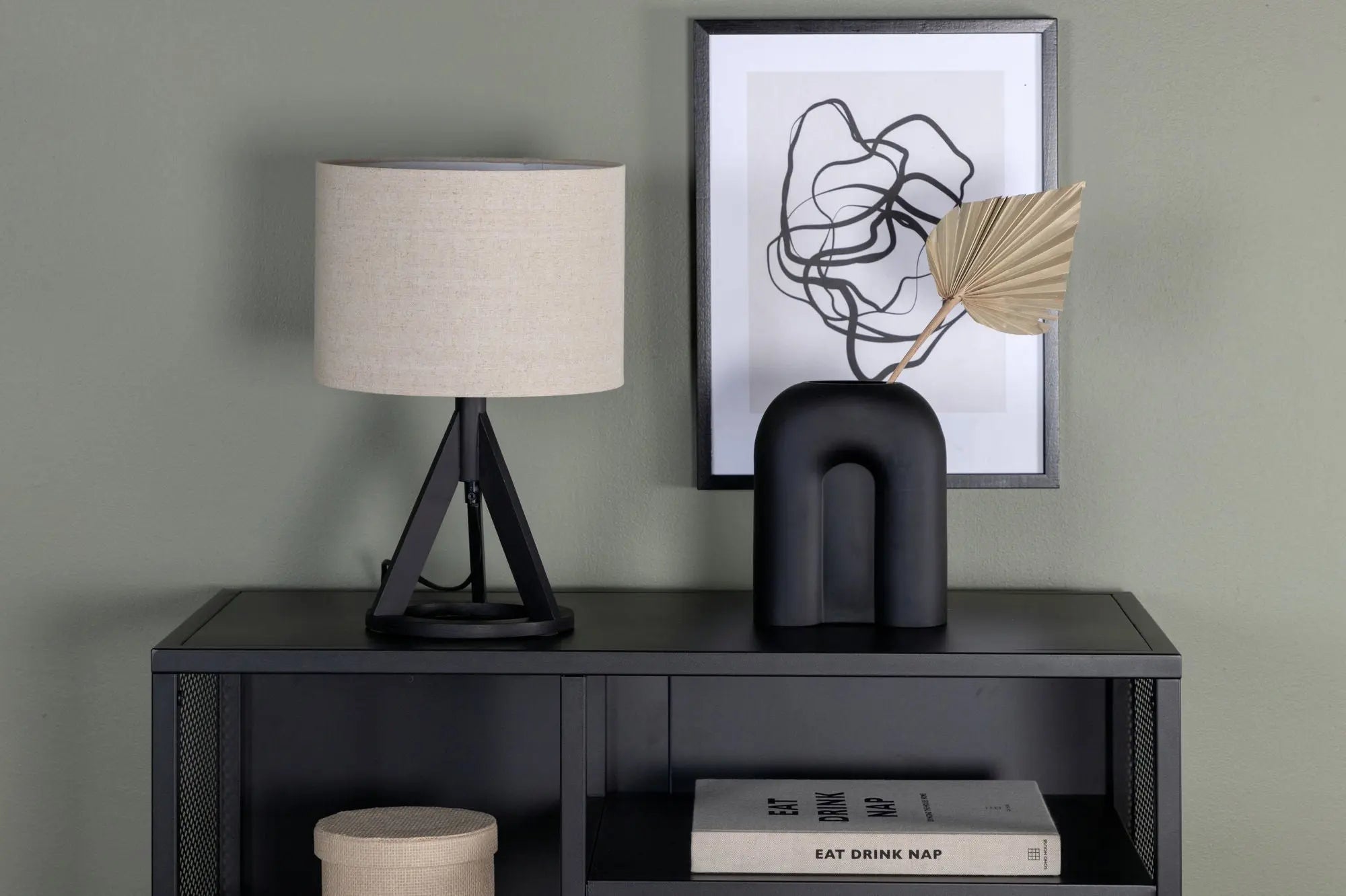 Lampe de table Kona - 50,5x25x18 - Polyester Lin