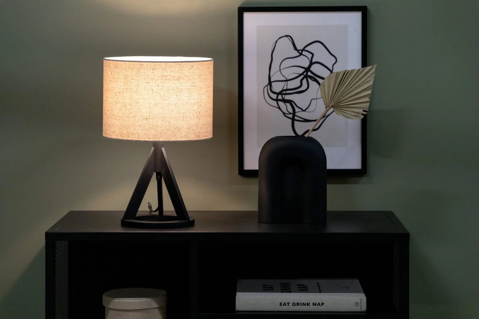 Lampe de table Kona - 50,5x25x18 - Polyester Lin