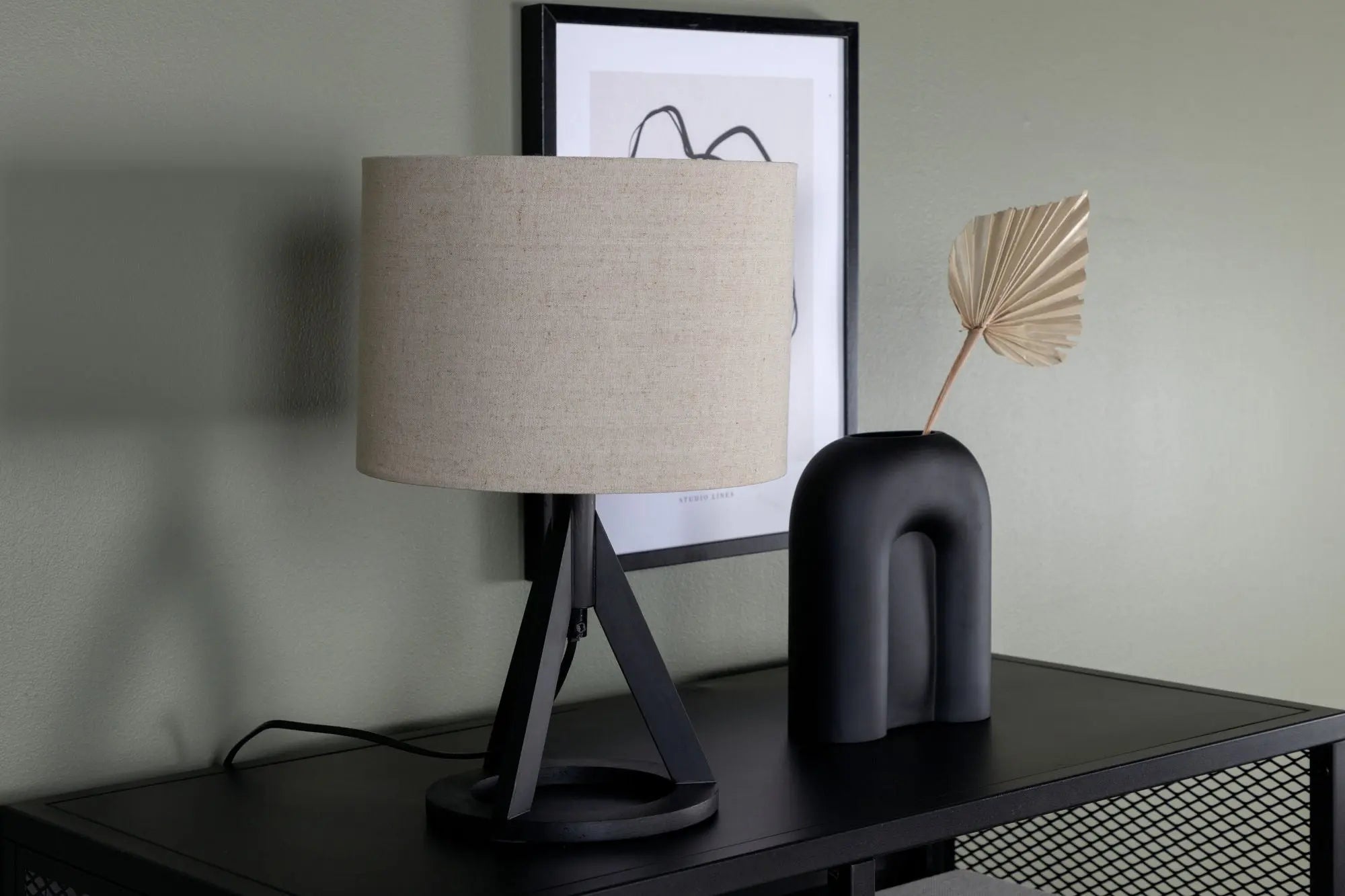 Lampe de table Kona - 50,5x25x18 - Polyester Lin