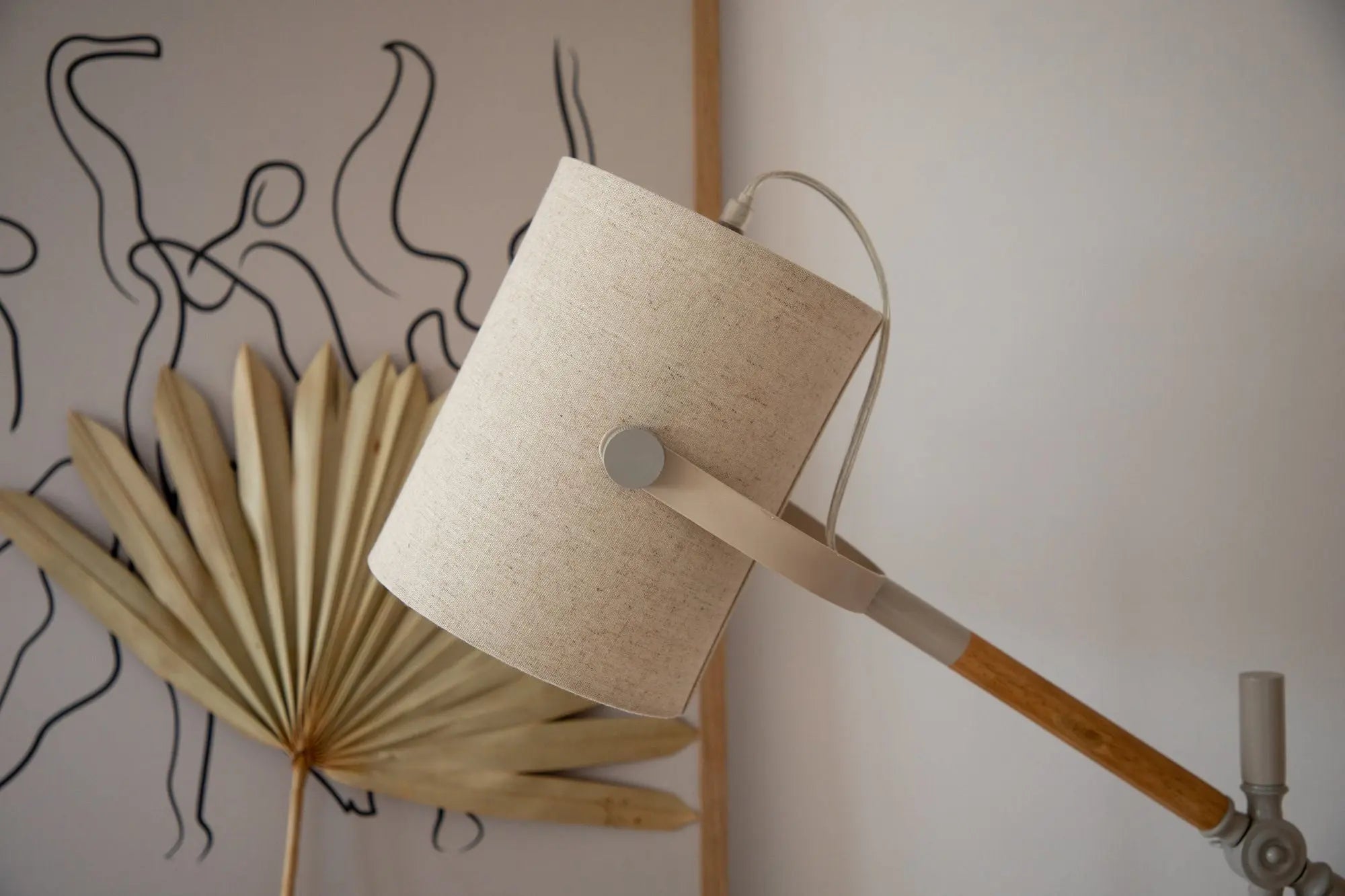 Lampe de table Dennis - 66x50,5x23 - Polyester Lin