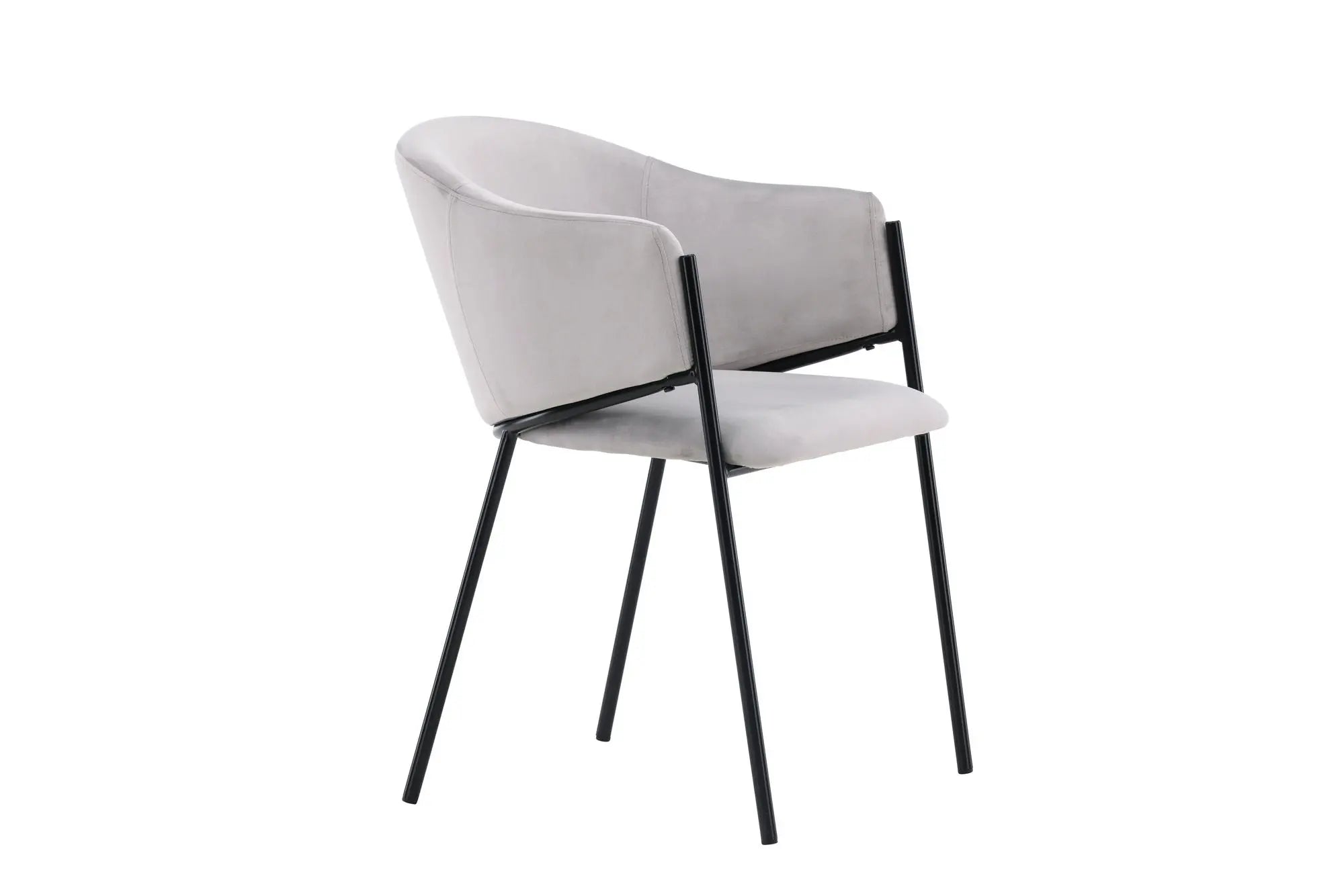 Lot de 2 chaises de salle à manger Evelina - 62 x 54 x 80 - Acier