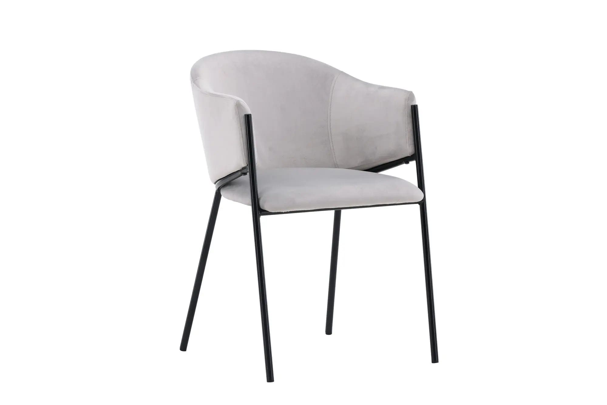 Lot de 2 chaises de salle à manger Evelina - 62 x 54 x 80 - Acier