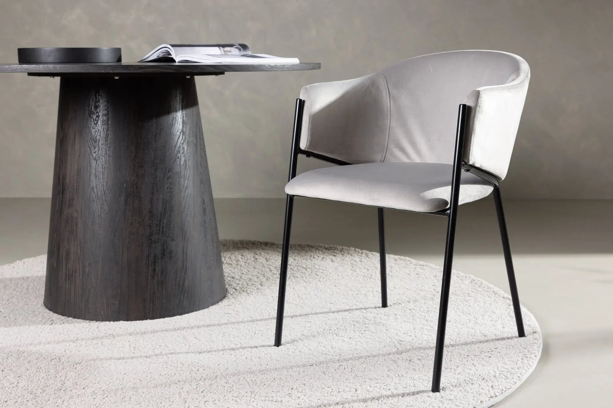Lot de 2 chaises de salle à manger Evelina - 62 x 54 x 80 - Acier