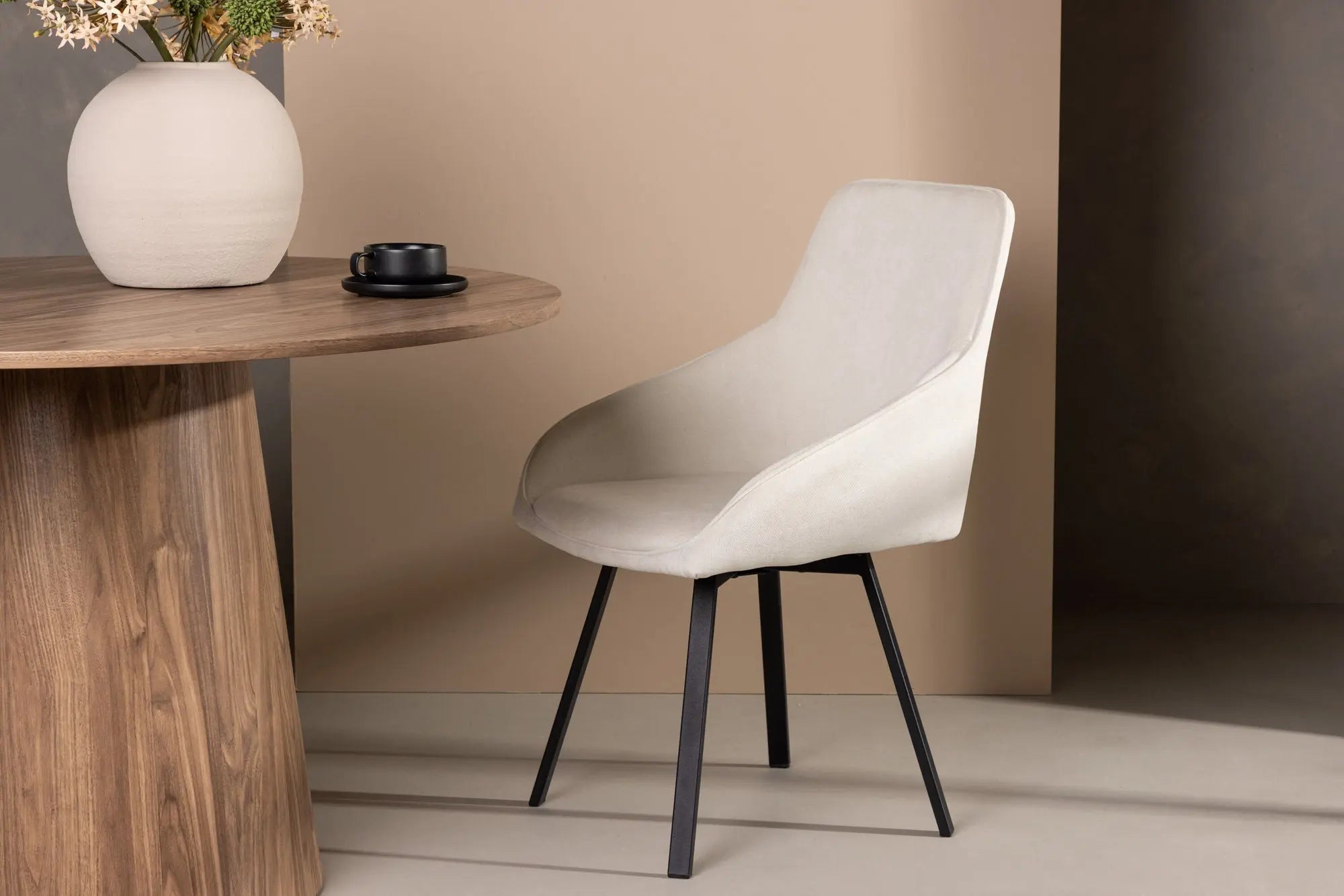 Lot de 2 chaises de salle à manger Rosie - 60 x 55 x 88 - Acier