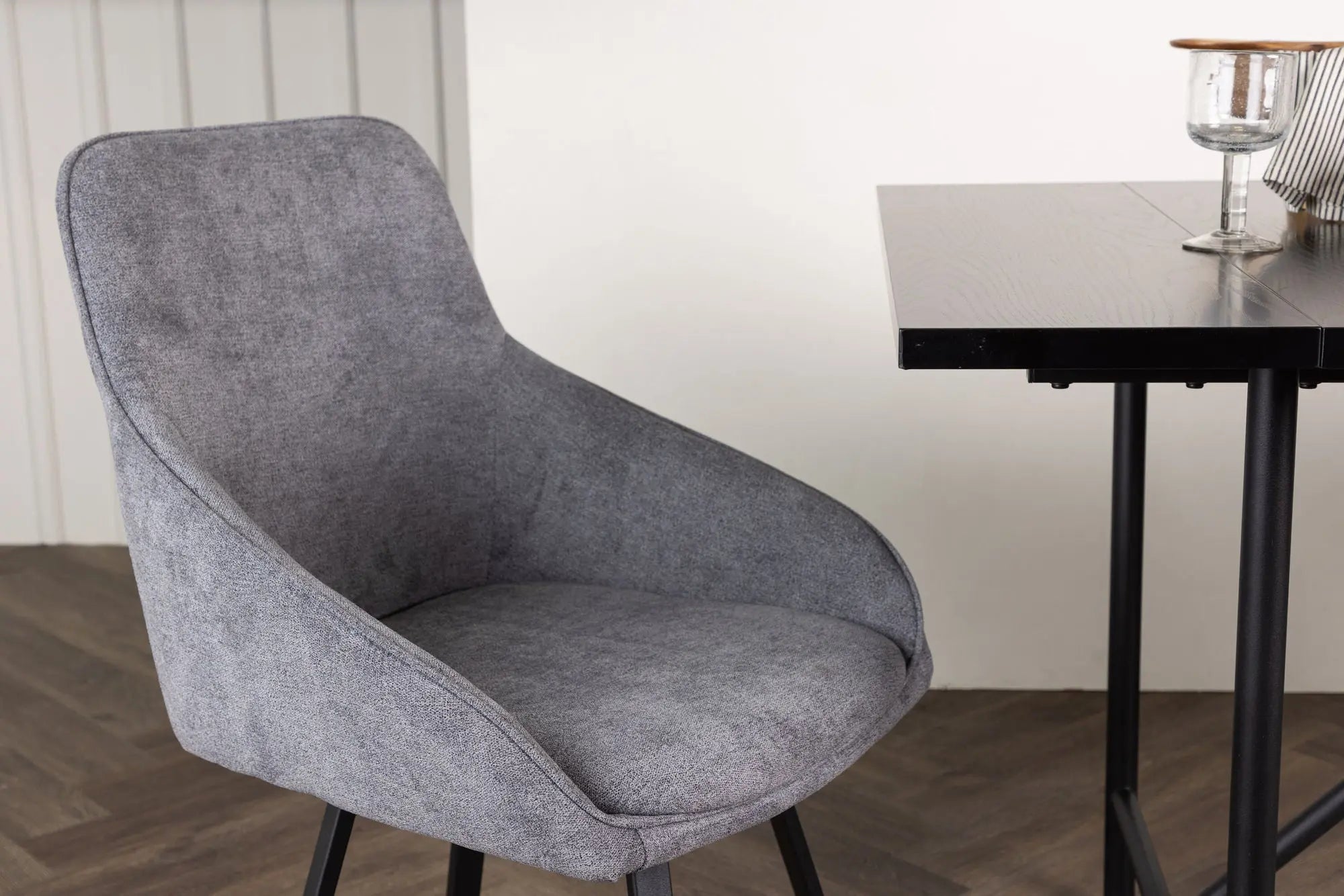 Lot de 2 chaises de salle à manger Rosie - 60 x 55 x 88 - Acier