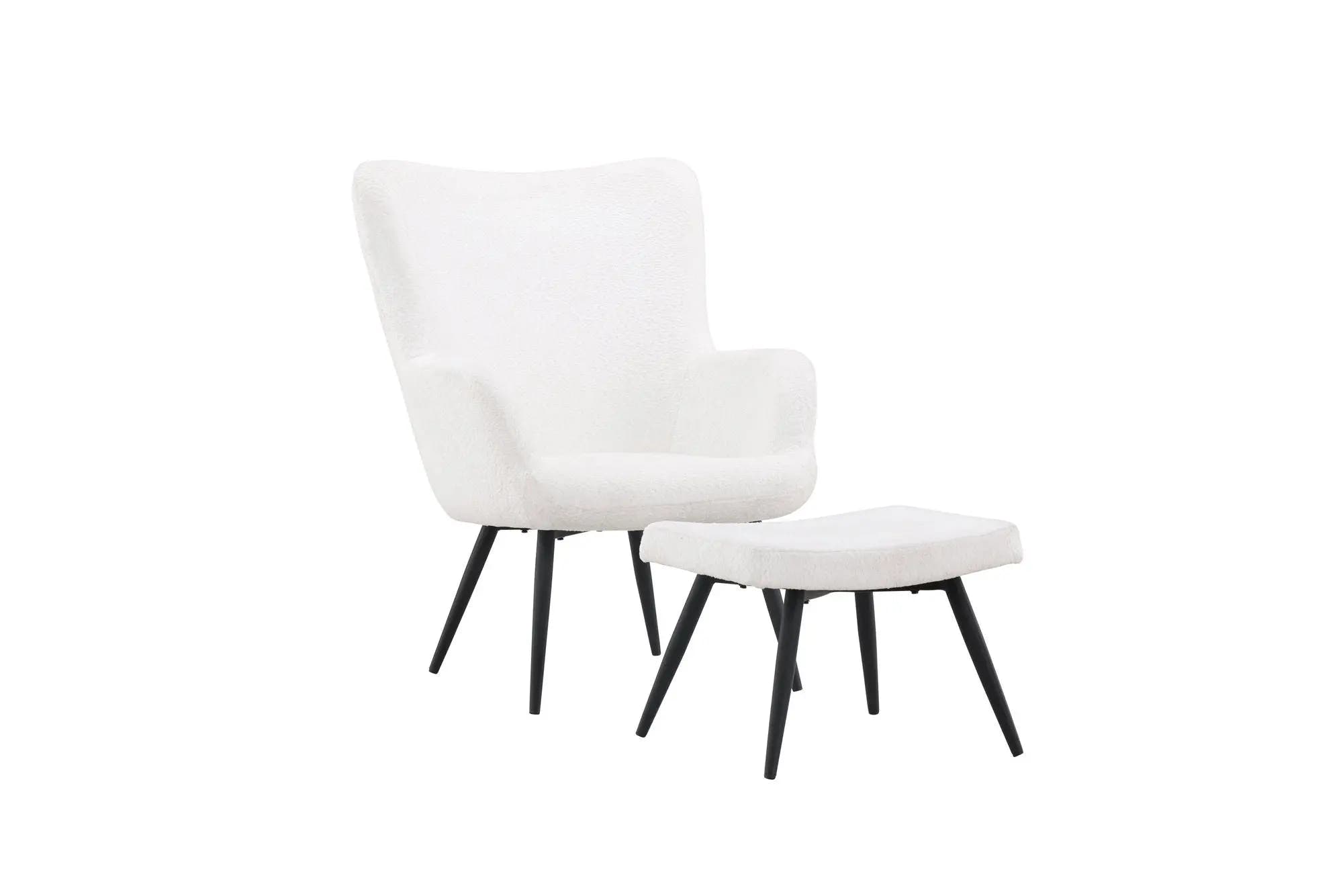 Fauteuil Como avec pouf Loome