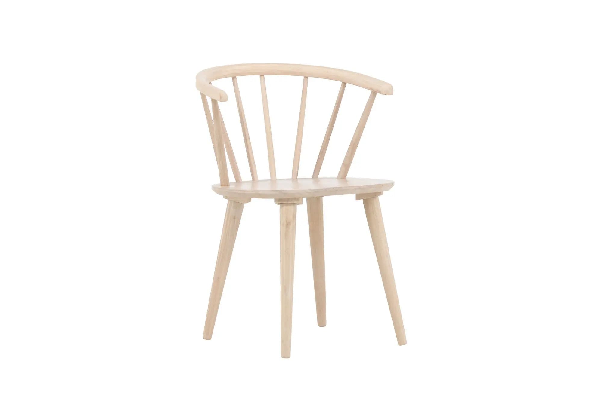 Lot de 2 chaises de salle à manger Bobby - 53x55x76 - Hévéas