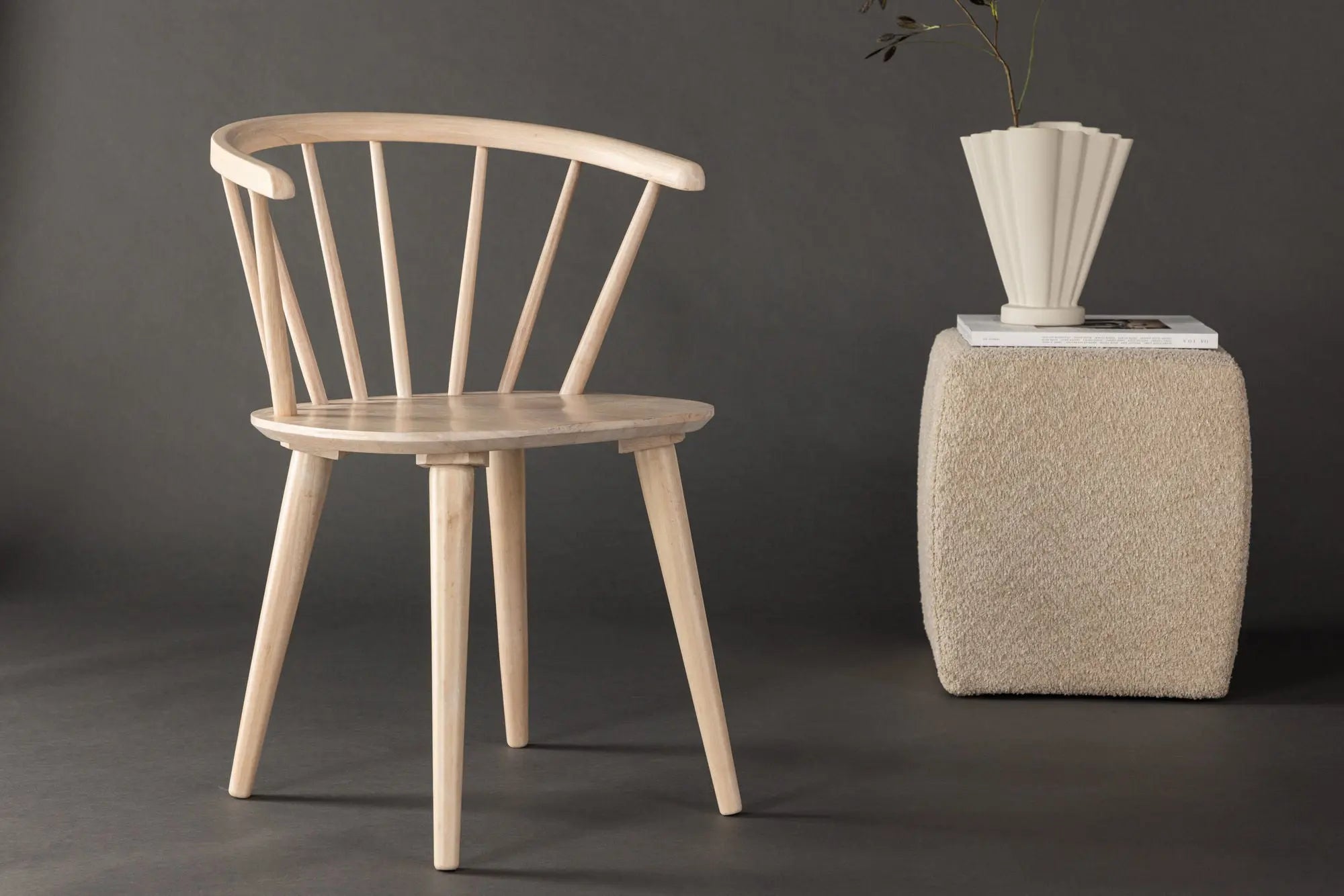 Lot de 2 chaises de salle à manger Bobby - 53x55x76 - Hévéas