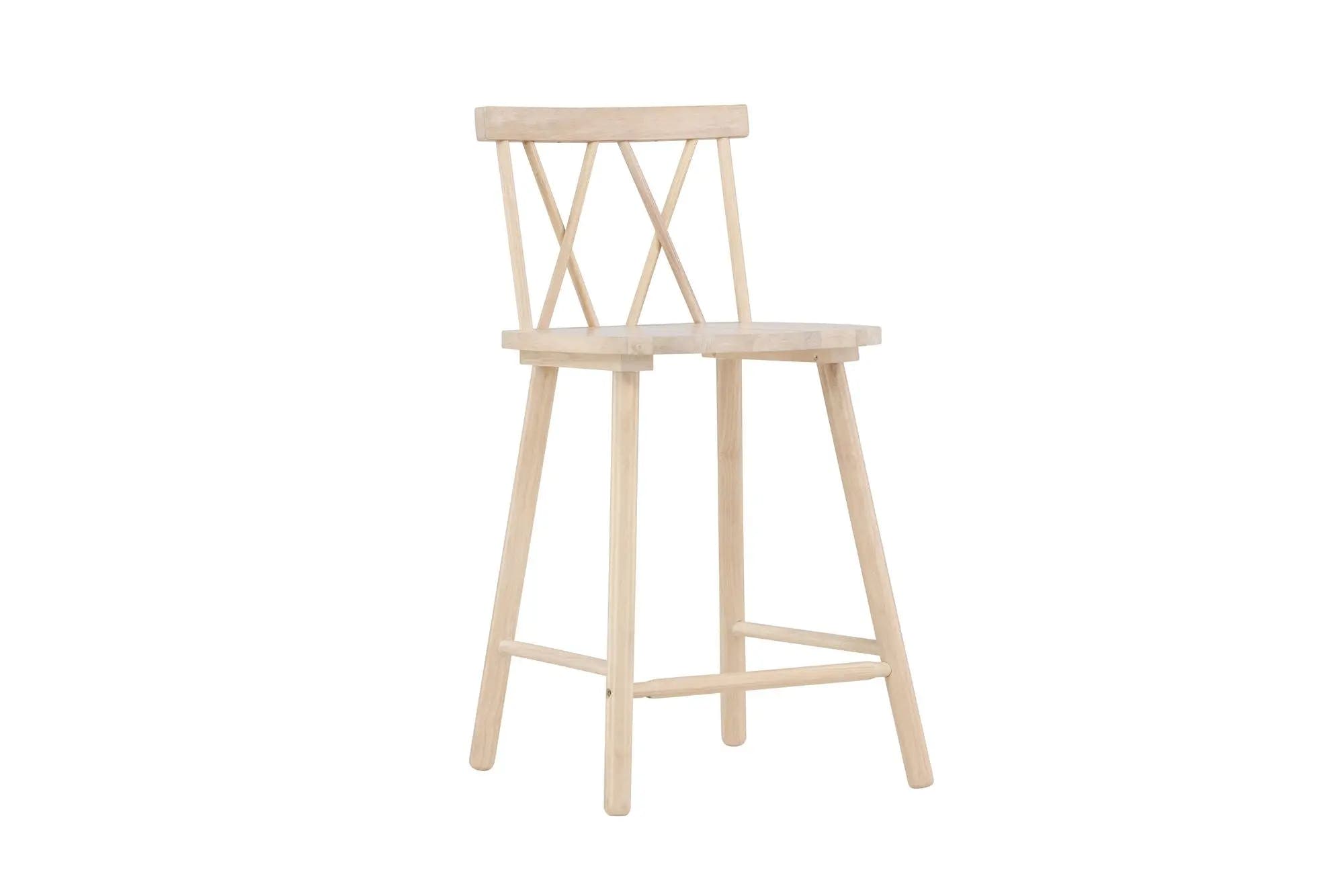 Lot de 2 tabourets de bar Mollöström - 44 x 43 x 90 - Hévéas