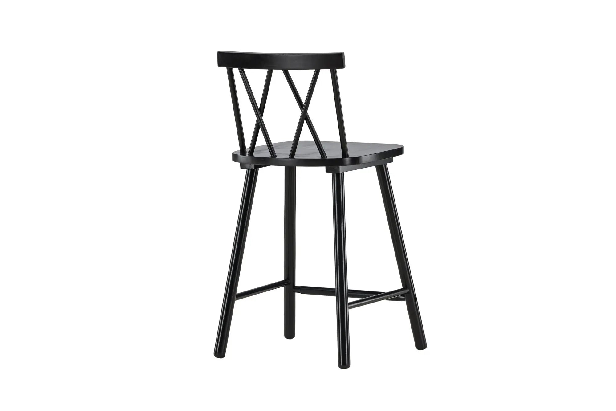 Lot de 2 tabourets de bar Mollöström - 44 x 43 x 90 - Hévéas
