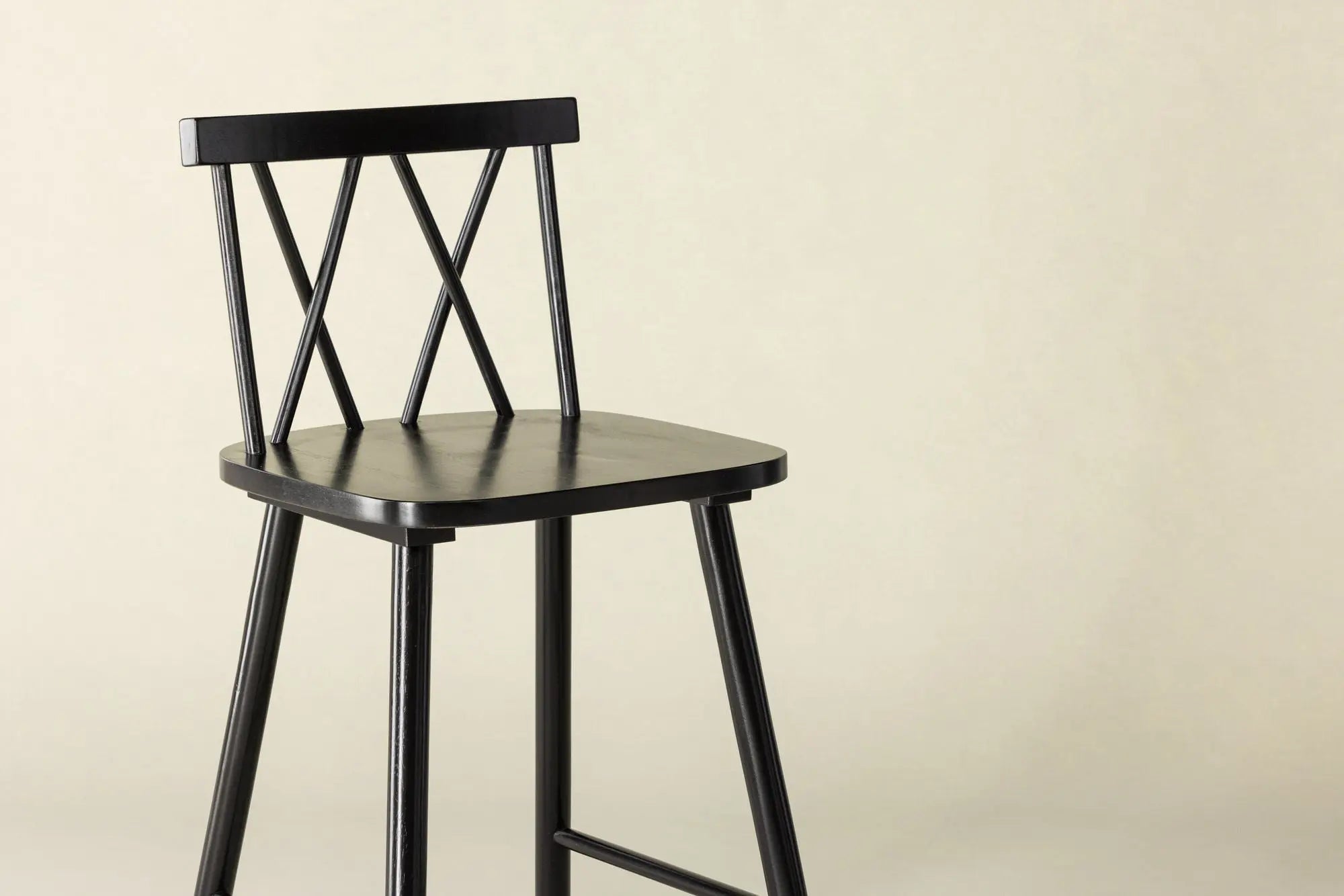 Lot de 2 tabourets de bar Mollöström - 44 x 43 x 90 - Hévéas