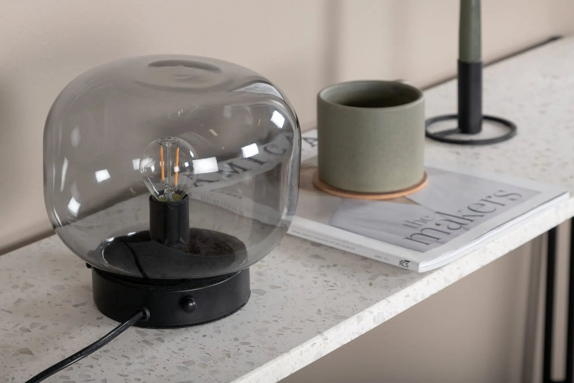 Lampe de table Bollonelie - 18 x 19 x 19 - Acier