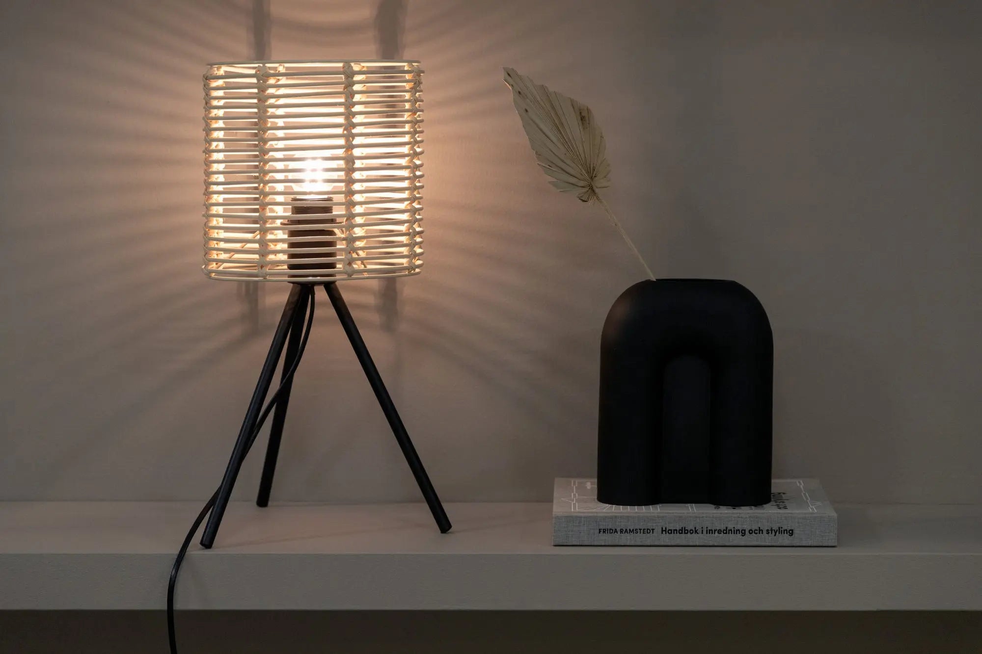 Lampe de table Fence - 40 x 20 x 20 - Rotin