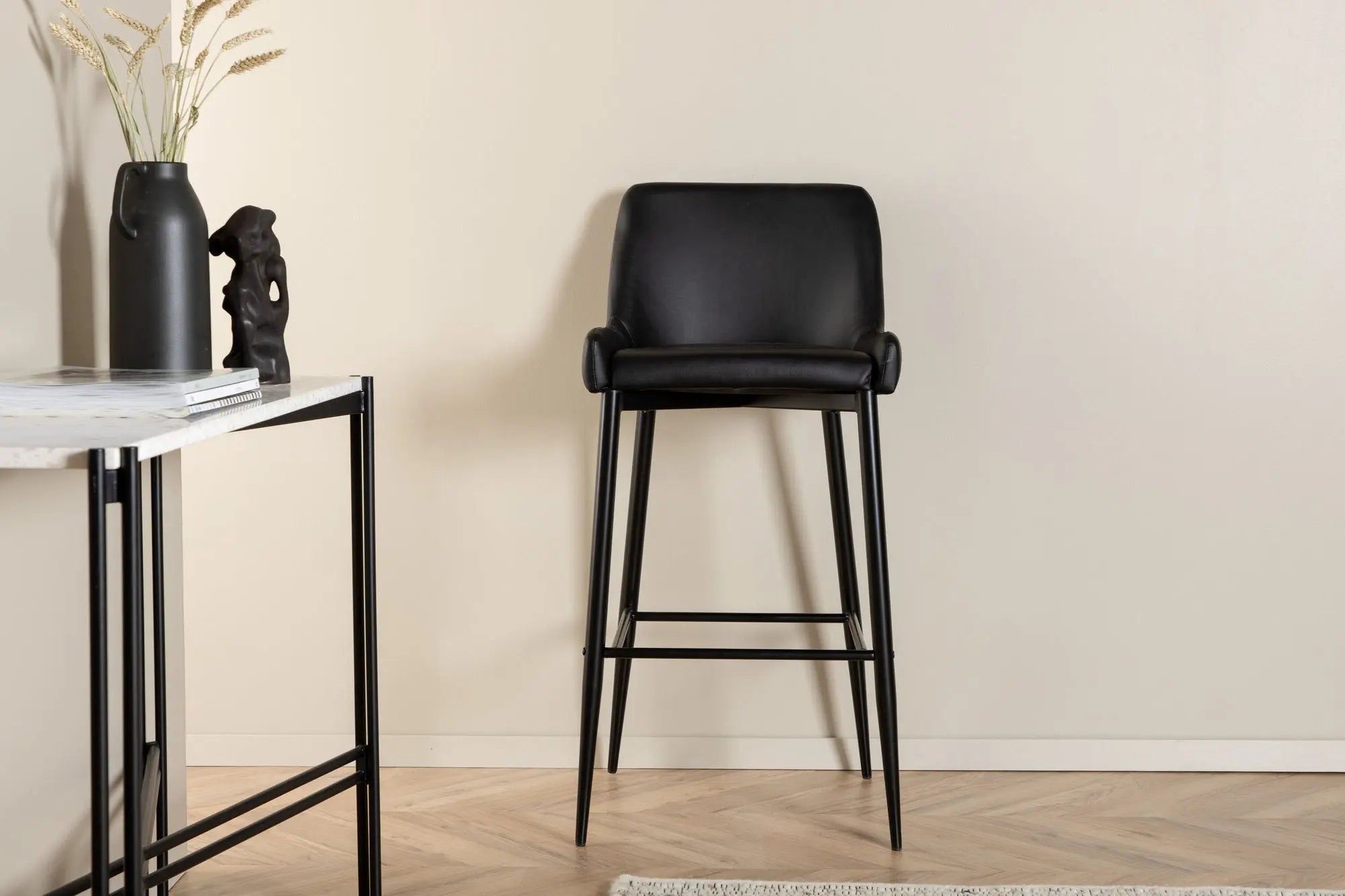 Lot de 2 tabourets de bar Plaza - 57 x 48 x 105 - PU