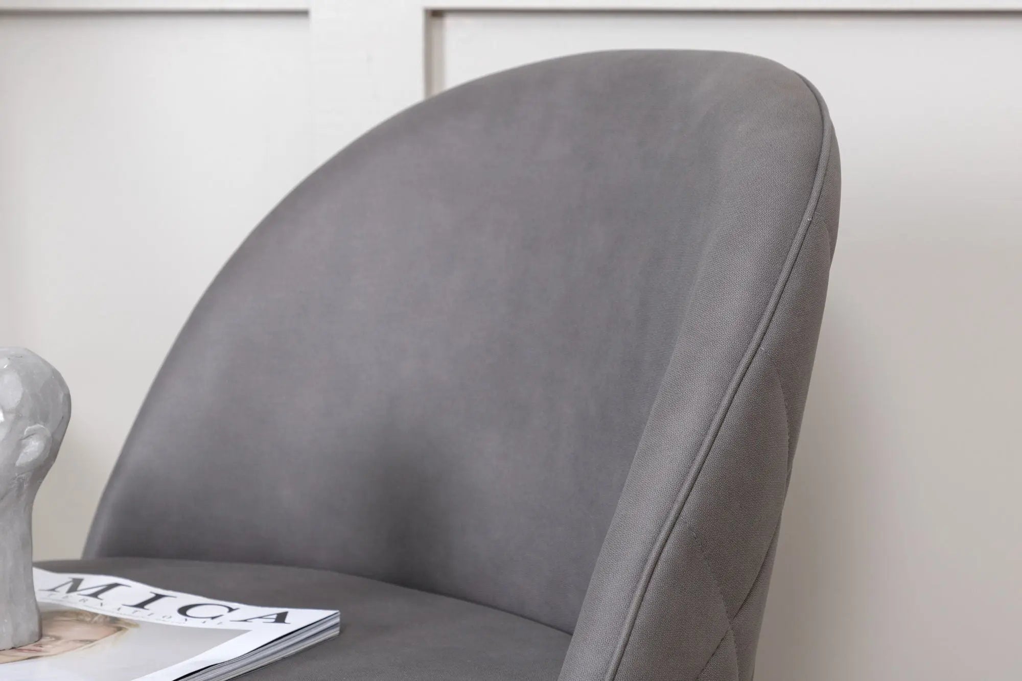 Lot de 2 chaises de salle à manger Velvet - 57 x 76,5 x 50 - Polyester Lin