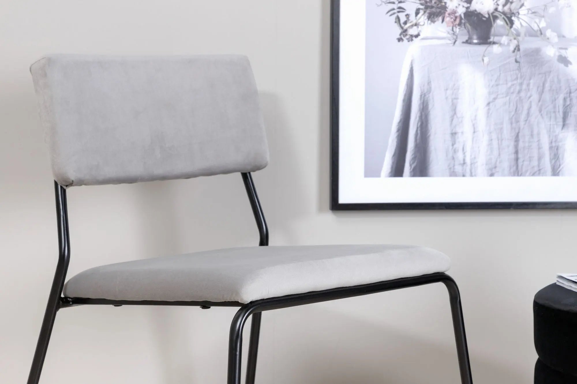 Lot de 2 chaises de salle à manger Kenth - 52 x 76 x 40 - Polyester Velvet
