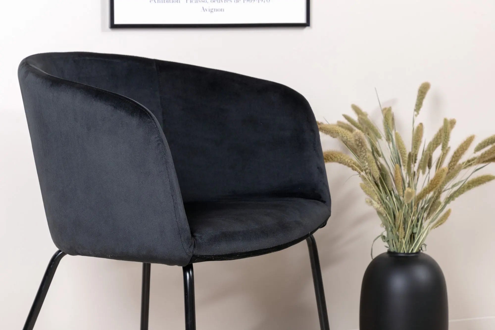 Chaise Berit - 55 x 78 x 55 - Polyester Velvet