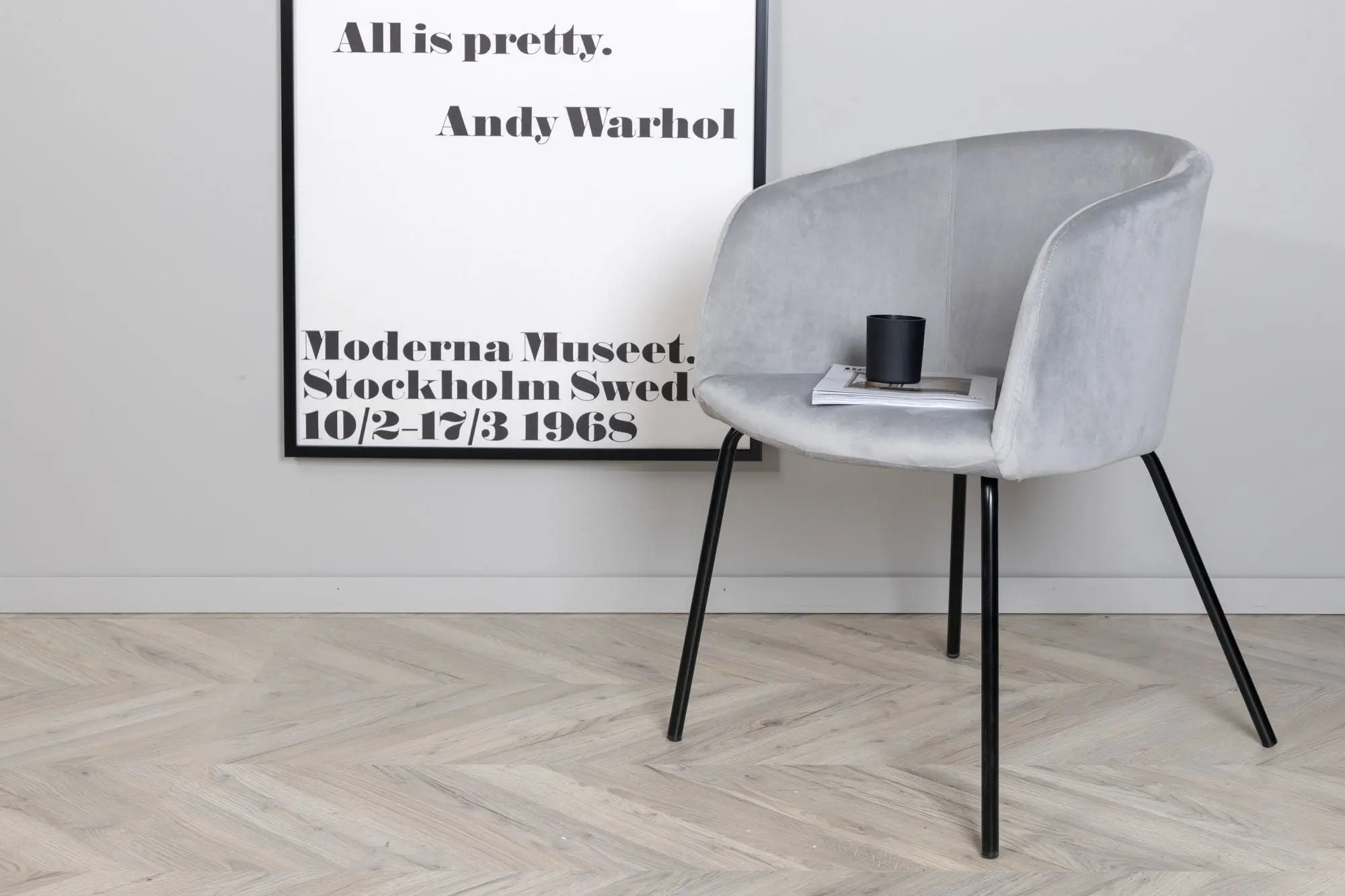 Chaise Berit - 55 x 78 x 55 - Polyester Velvet