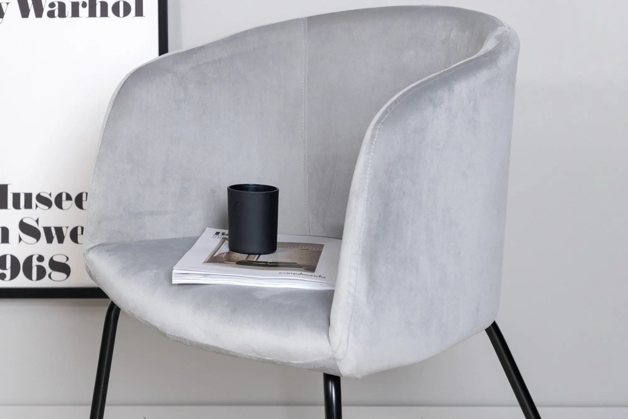 Chaise Berit - 55 x 78 x 55 - Polyester Velvet