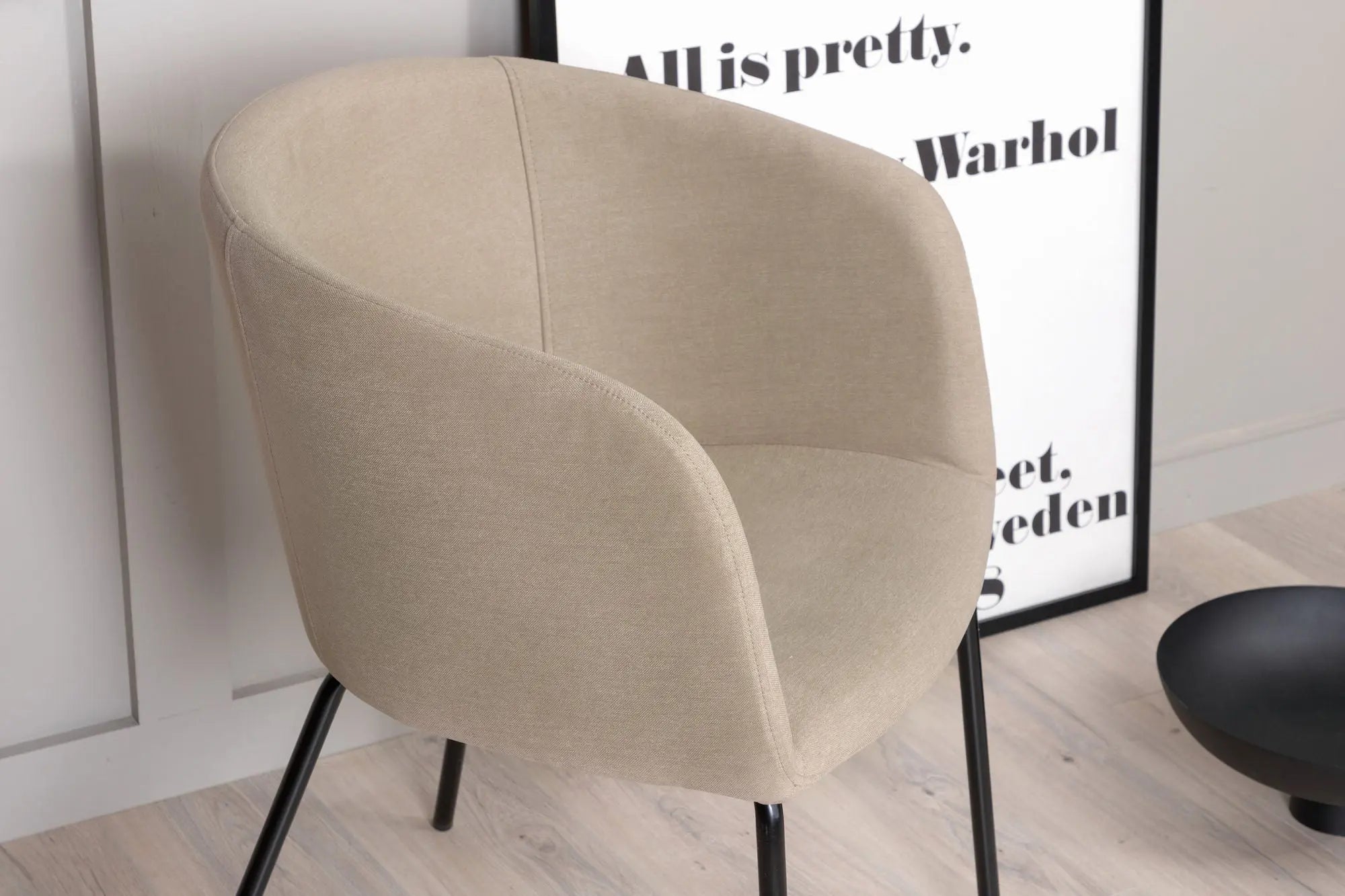 Chaise Berit - 55 x 78 x 55 - Polyester Lin
