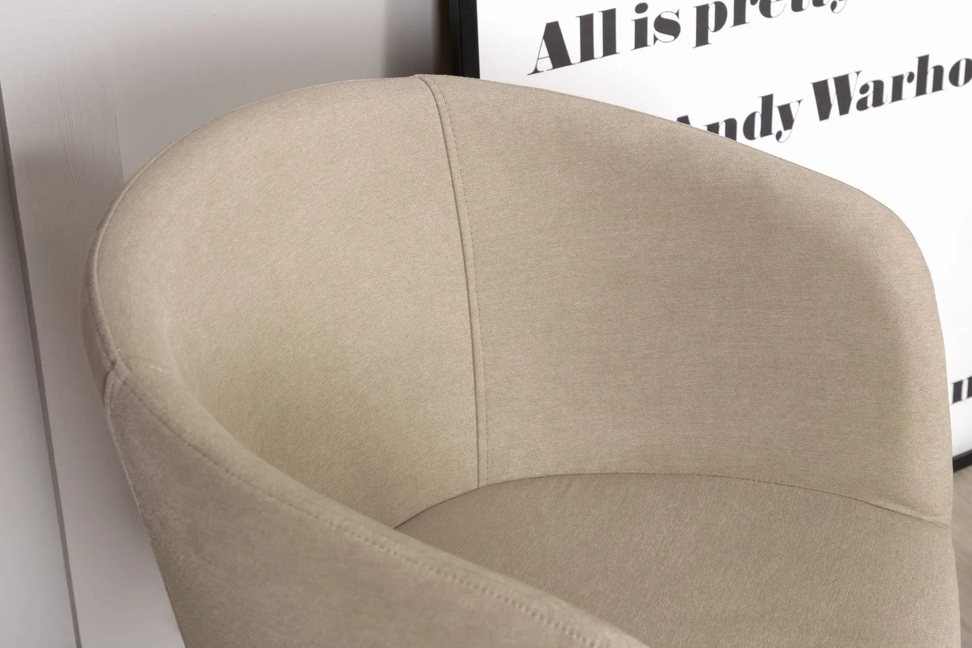 Chaise Berit - 55 x 78 x 55 - Polyester Lin