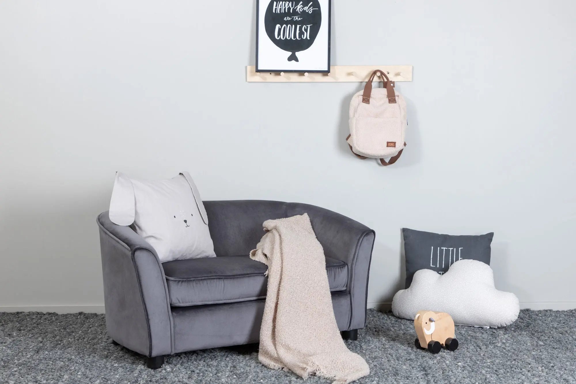 Canapé pour enfants Måna - 98 x 62 - Polyester Velvet