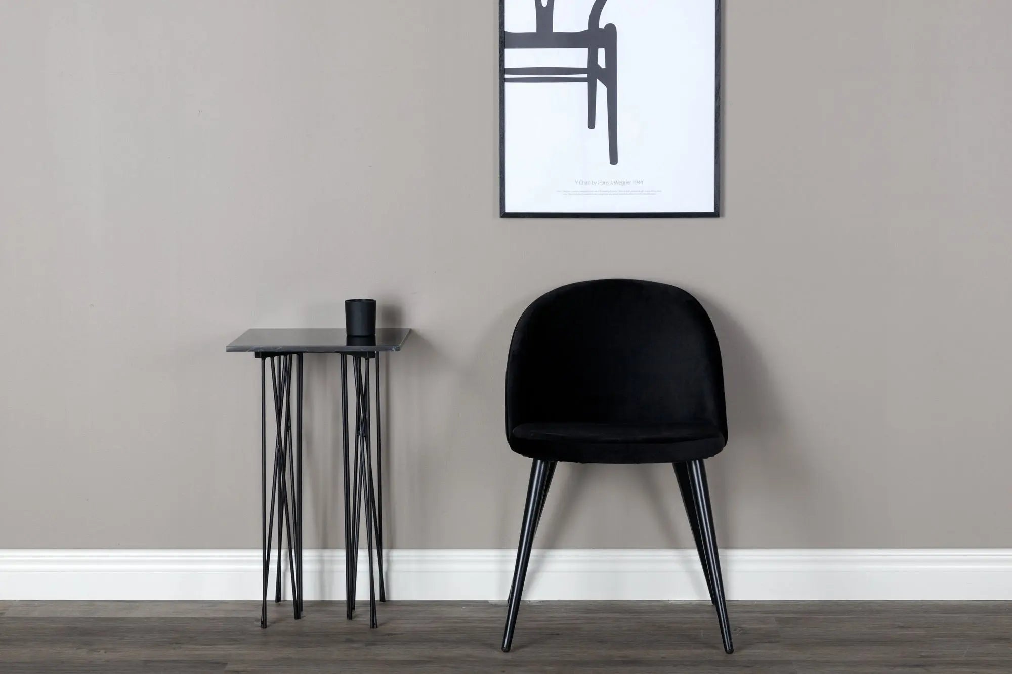 Lot de 2 chaises de salle à manger Velvet - 57 x 50 x 76,5 - Polyester Velvet