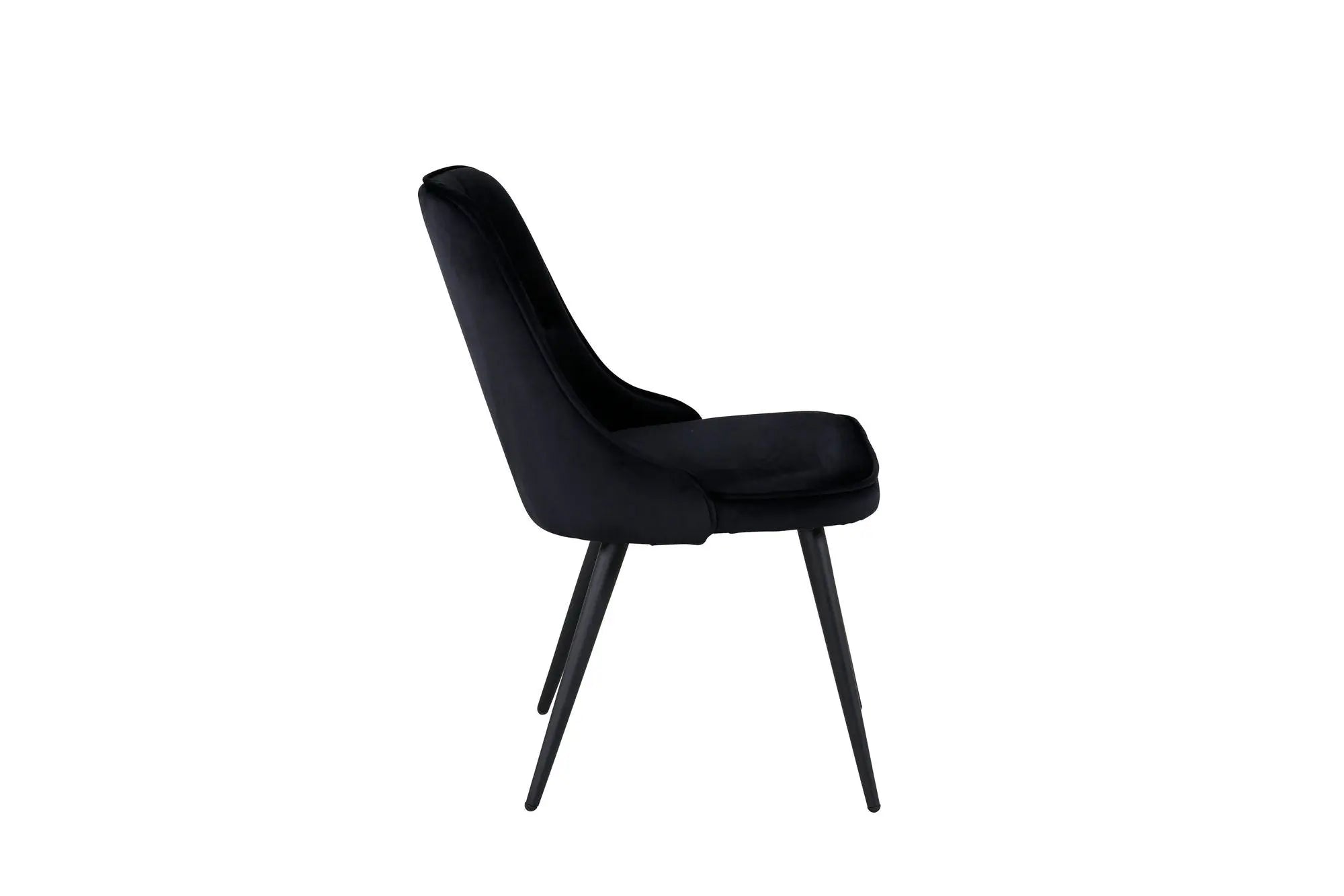 Lot de 2 chaises de salle à manger Velvet Deluxe - 66 x 50 x 88,5 - Polyester Velvet