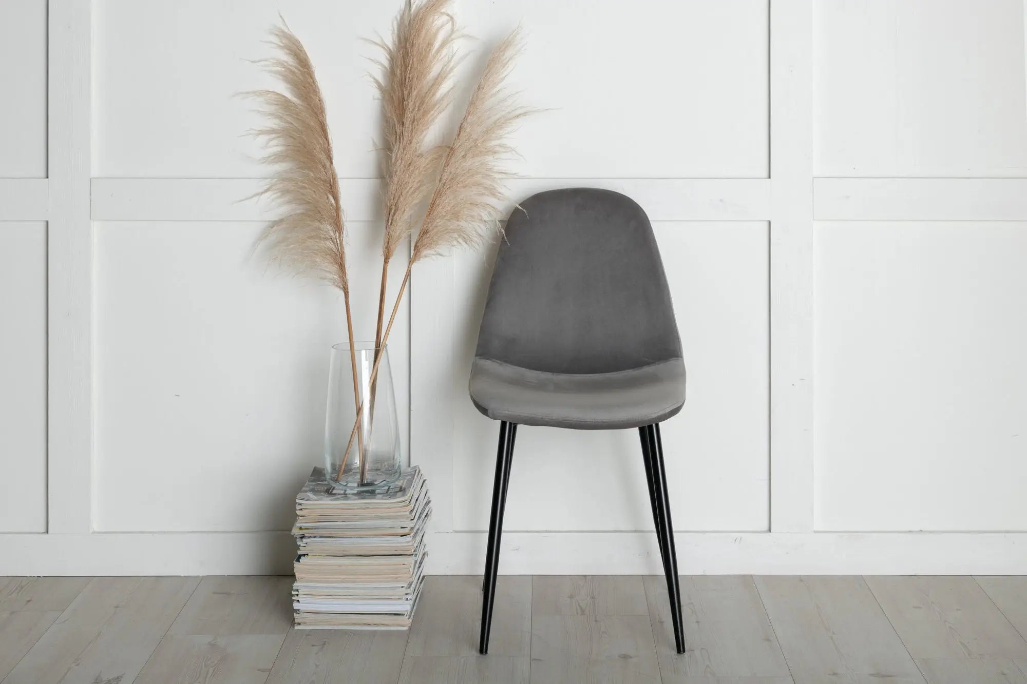 Lot de 2 chaises de salle à manger Polar - 53 x 88 x 46 - Polyester Velvet