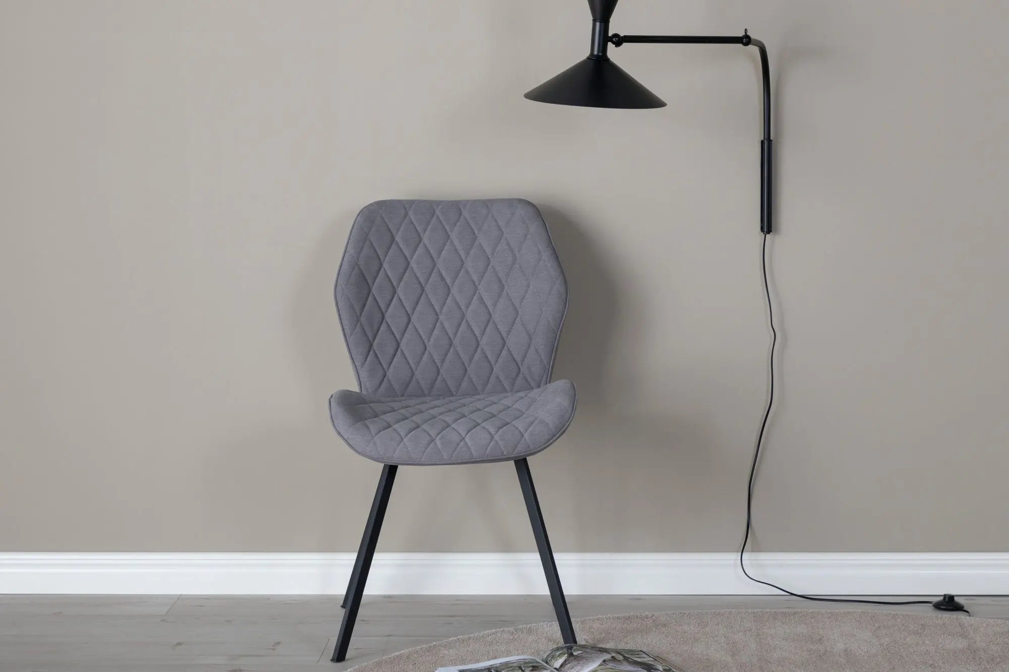 Lot de 2 chaises de salle à manger Gemma - 63 x 50 x 90 - Polyester