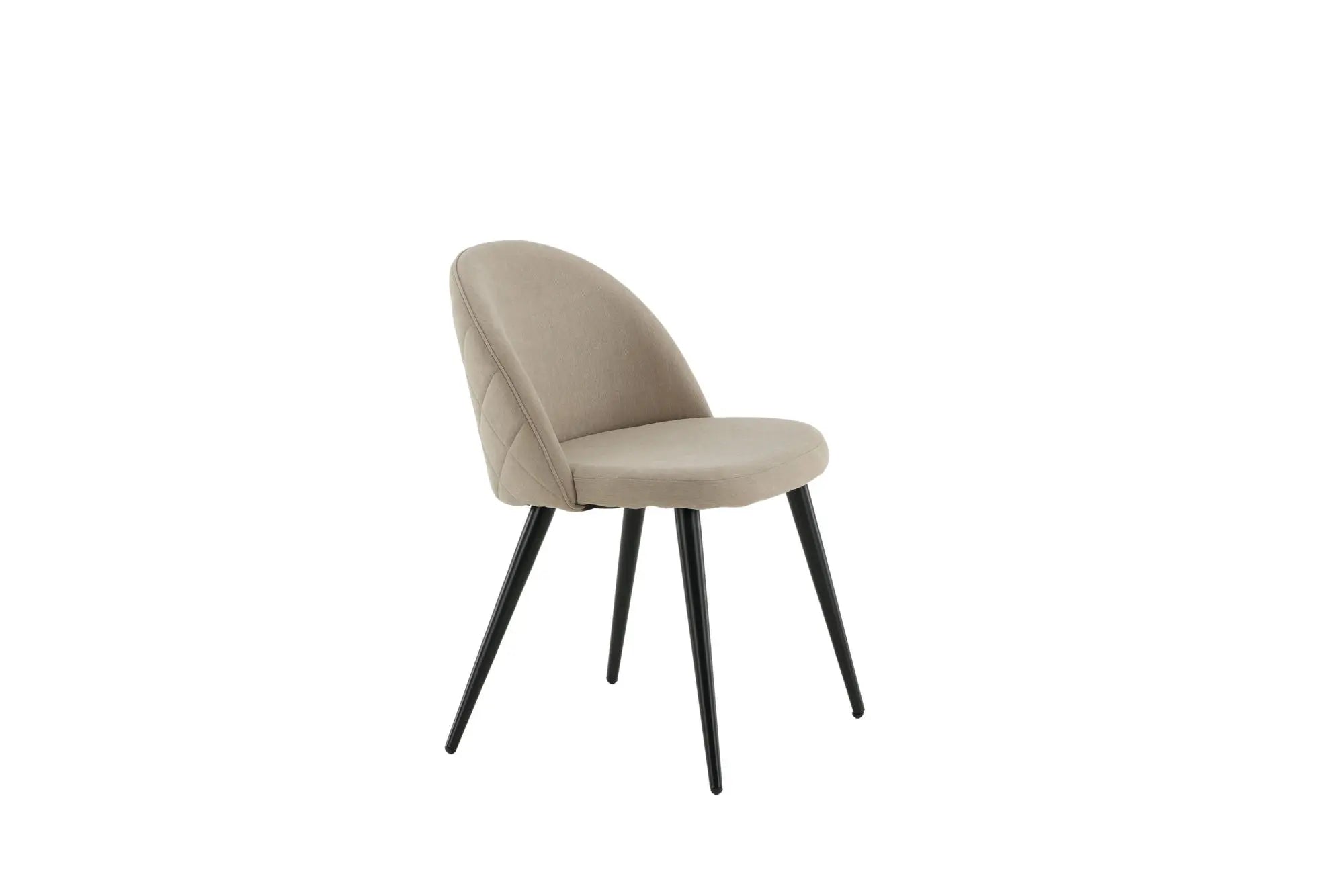 Lot de 2 chaises de salle à manger Velvet - 57 x 76,5 x 50 - Polyester Lin