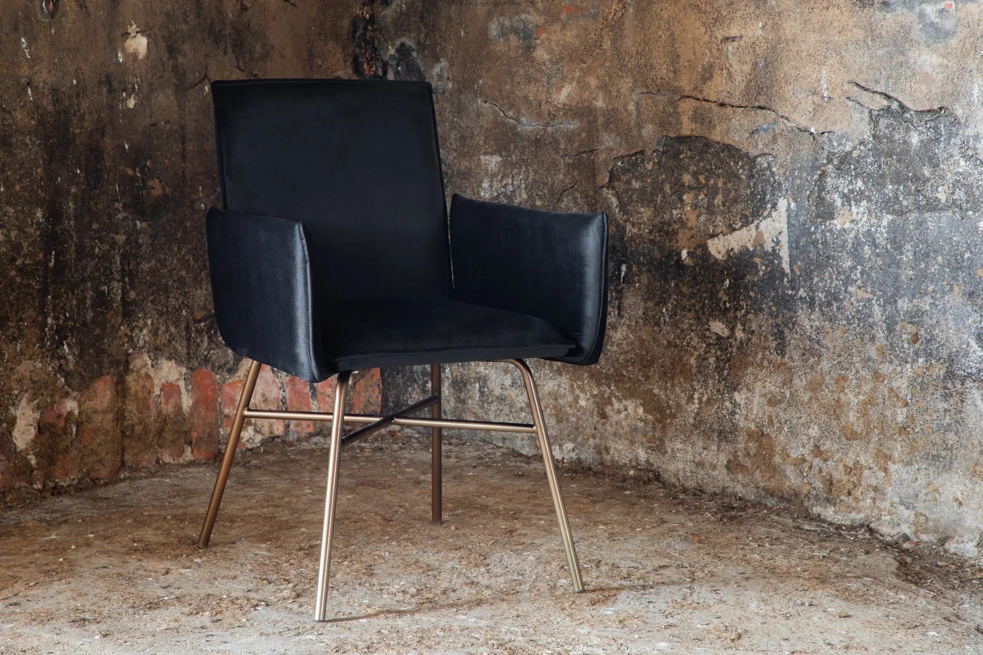 Chaise de salle à manger Petra - 60 x 87 x 57 - Polyester Velvet