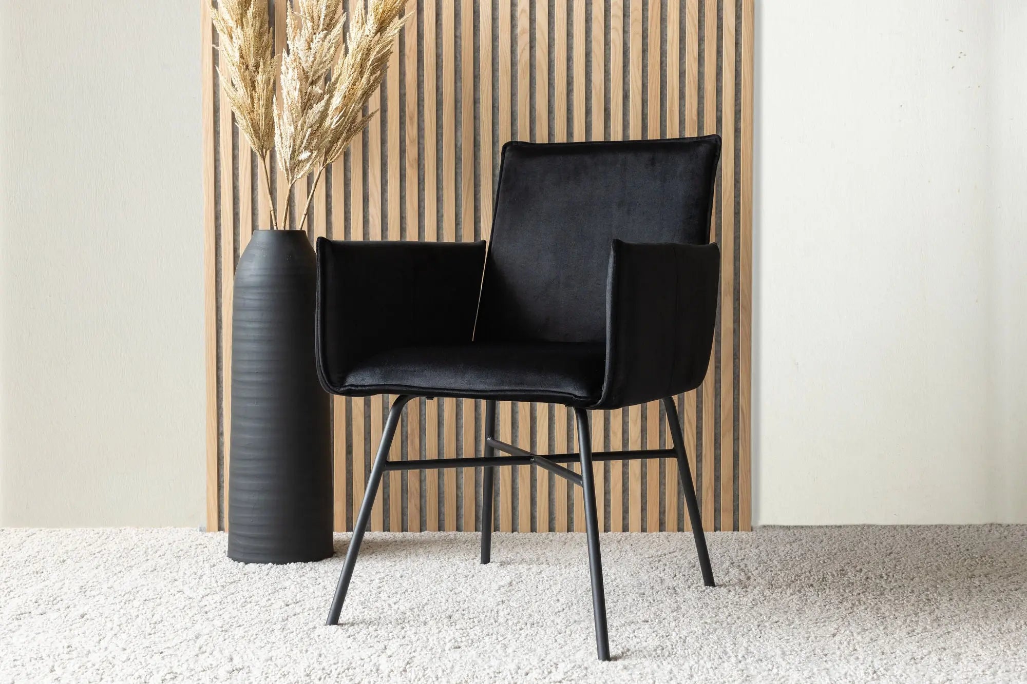 Chaise de salle à manger Petra - 60 x 87 x 57 - Polyester Velvet