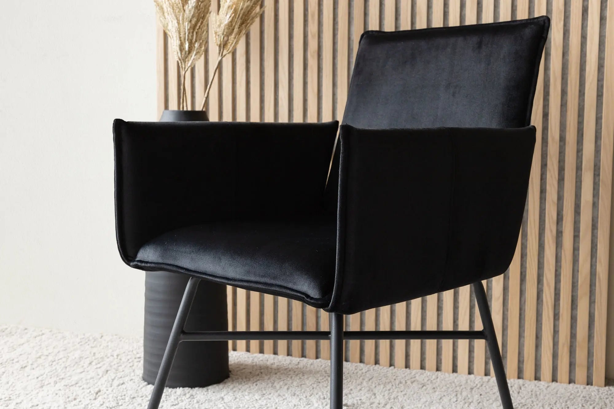 Chaise de salle à manger Petra - 60 x 87 x 57 - Polyester Velvet